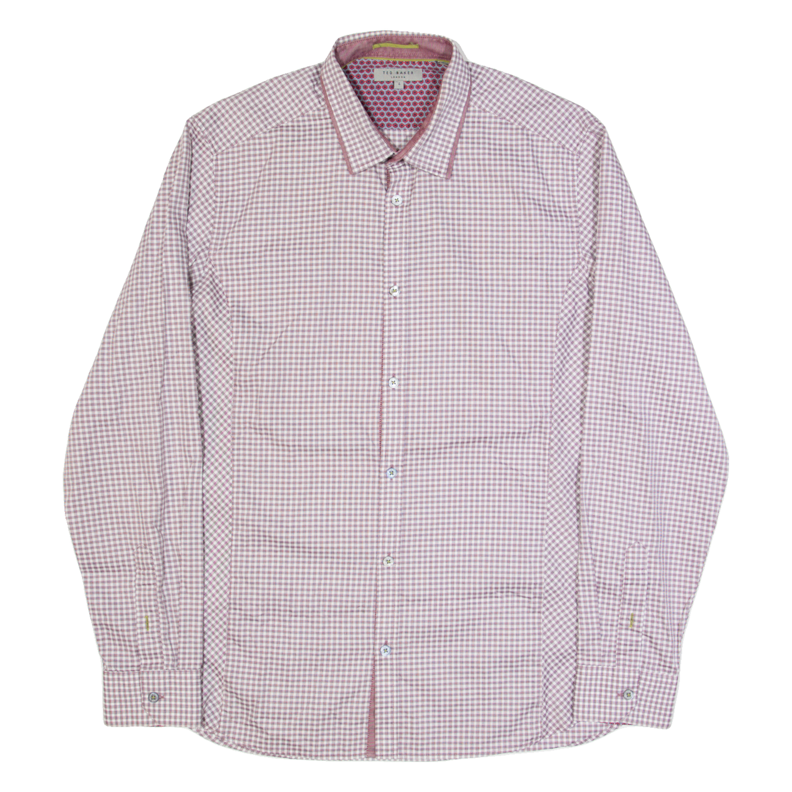 TED BAKER Mens Shirt Red Check Long Sleeve L Refurbished - N/A refurbished available on Cerqular