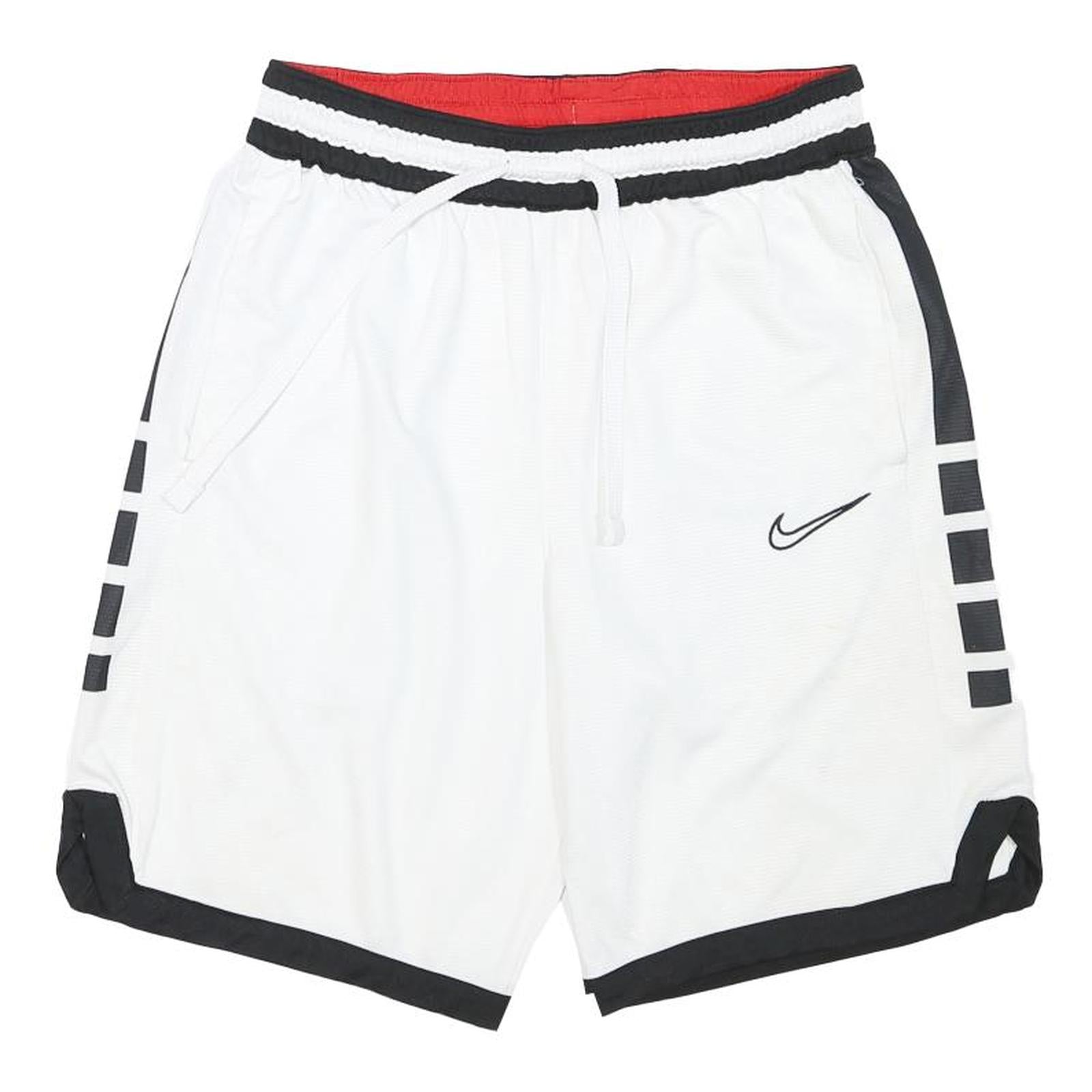 NIKE Mens White & Black Casual Sports Shorts L W28 Polyester Blend Refurbished - N/A refurbished available on Cerqular