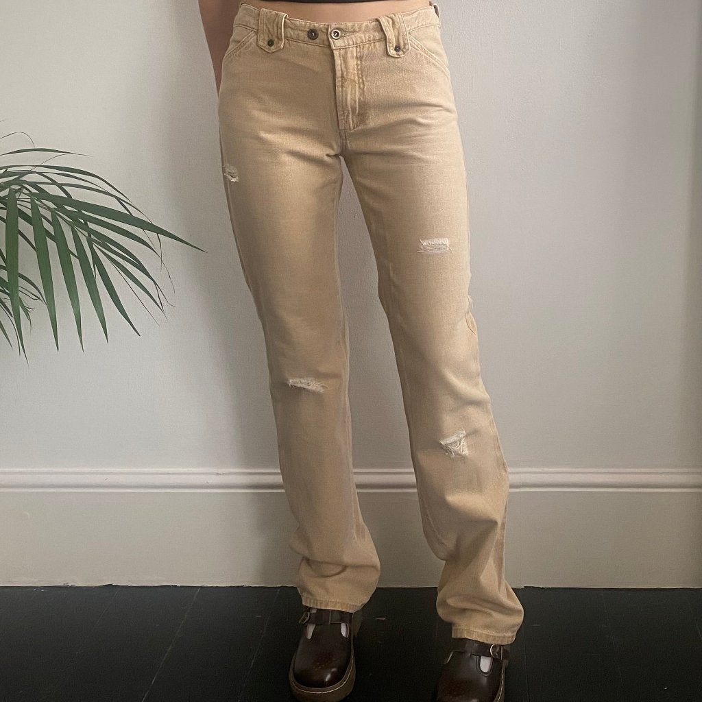 Dolce & Gabbana Jeans - 28W UK 6 Beige Cotton Refurbished - Thrifted (note: this is a term often used to describe second- refurbished available on Cerqular