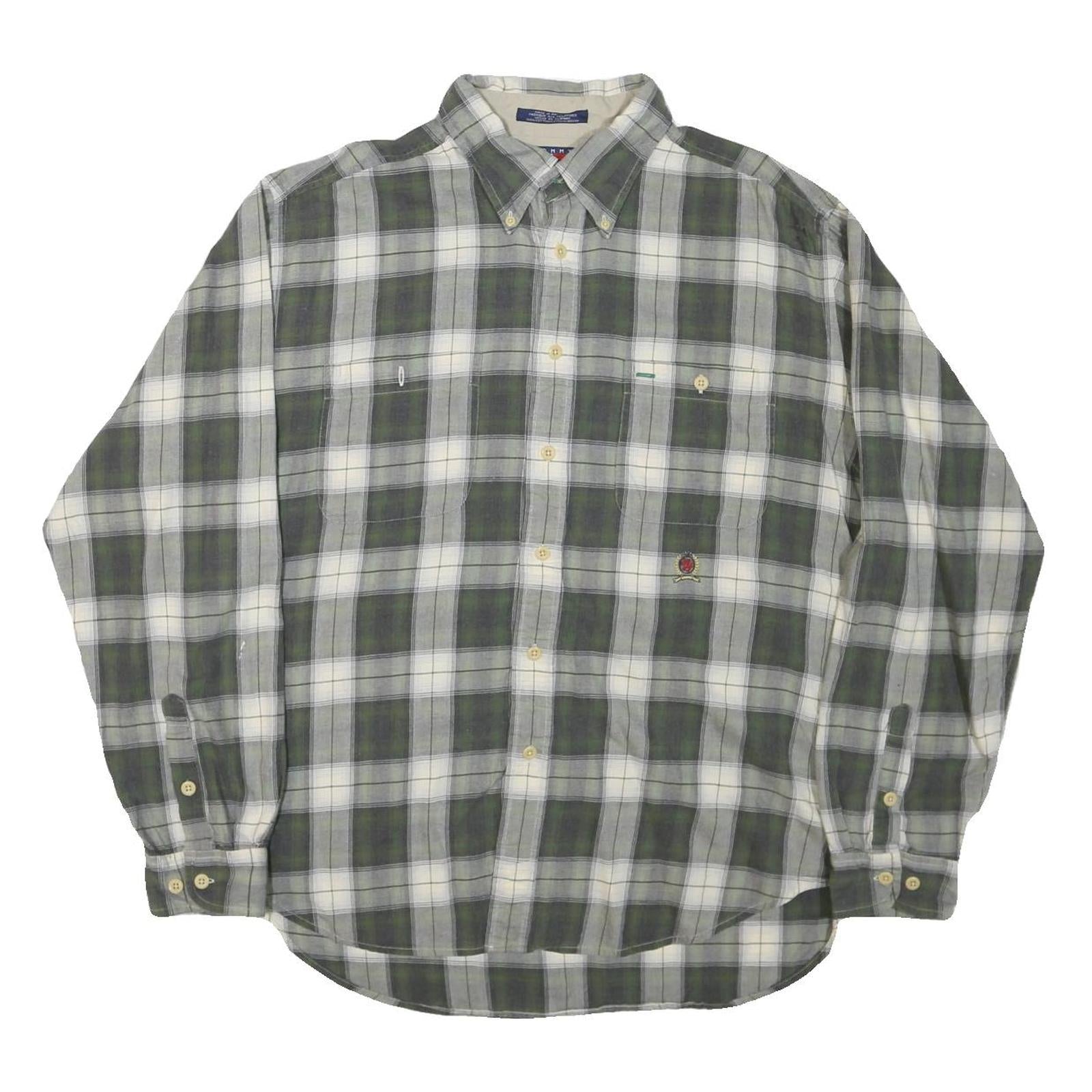 Buy TOMMY HILFIGER Mens Green & White Check Shirt XL Classic Cotton Blend Refurbished - $29.89 TOMMY HILFIGER Mens Green & White Check Shirt XL Classic Cotton Blend Refurbished - N/A refurbished available on Cerqular