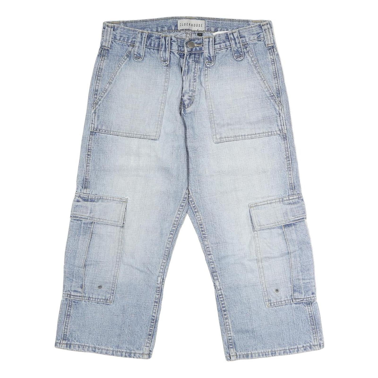 CLOCKHOUSE Mens Shorts Blue Cargo L W36 Comfortable Casual Cotton Refurbished - N/A refurbished available on Cerqular