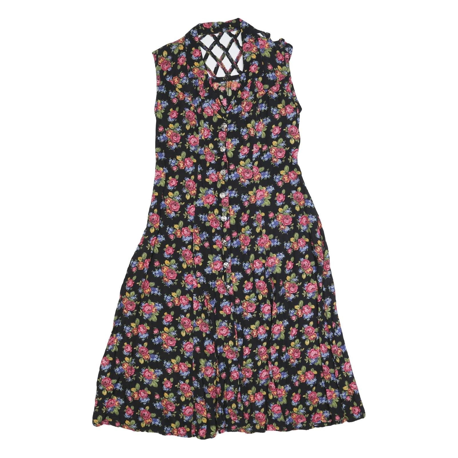 Buy Womens Black Floral Sleeveless Day Polyester Dress Size L Button Front Refurbished - $27.29 Womens Black Floral Sleeveless Day Polyester Dress Size L Button Front Refurbished - N/A refurbished available on Cerqular
