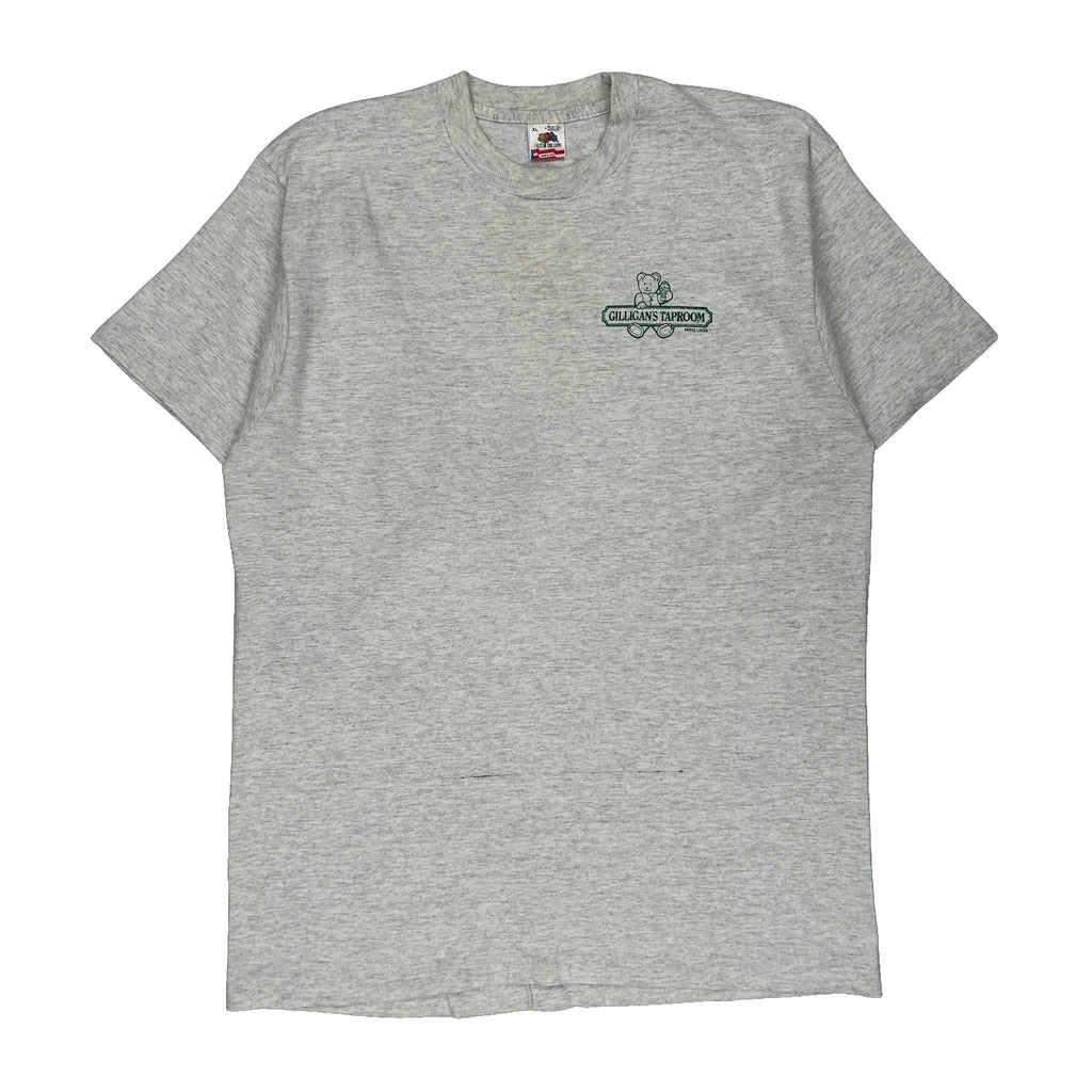 Made In USA Single Stitch Fruit Of The Loom Graphic T-Shirt - XL Grey Cotton Refurbished - Thrifted (note: this is a term often used to describe second- refurbished available on Cerqular