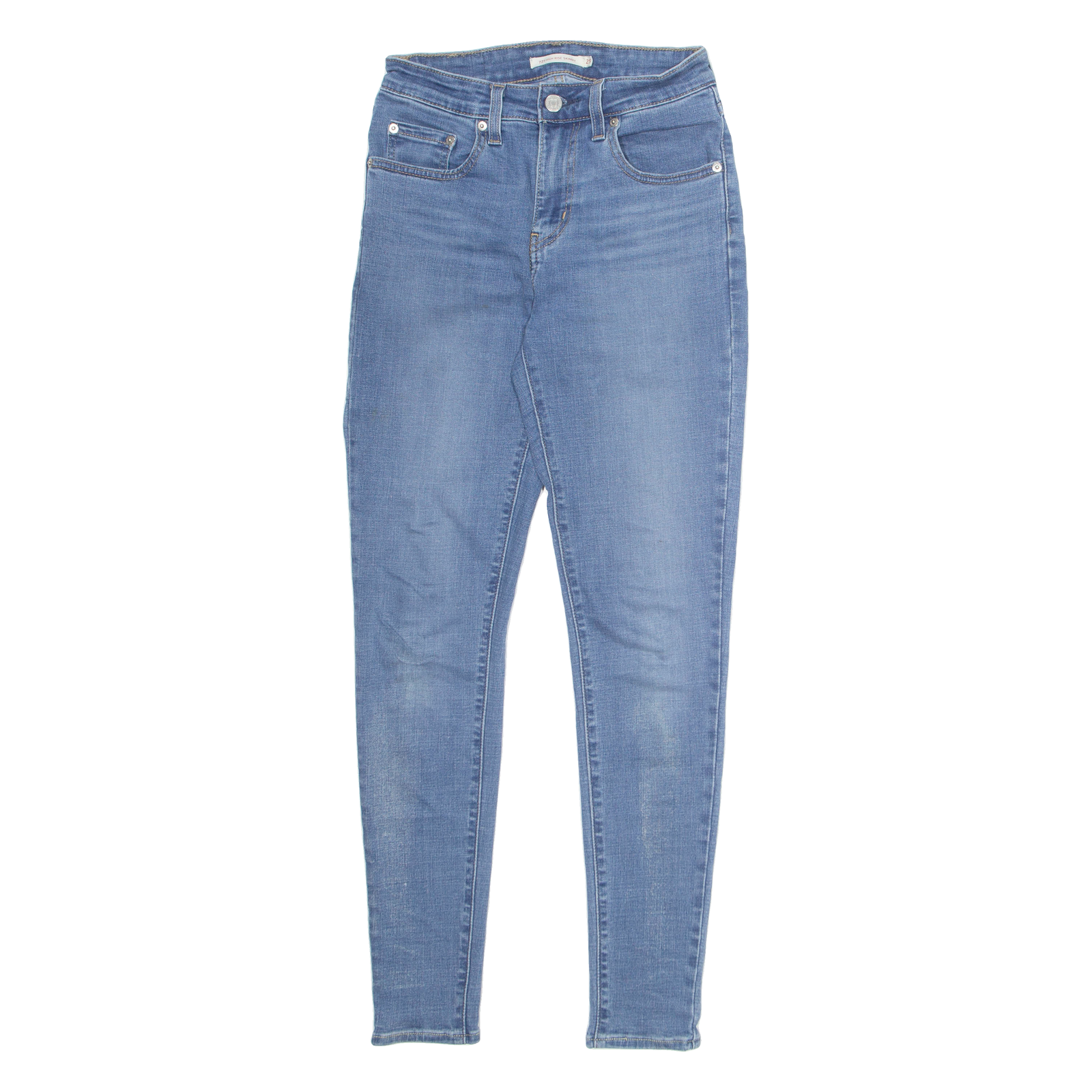 LEVI'S 721 Womens Jeans Blue Regular Skinny Stone Wash W25 L30 Refurbished - N/A refurbished available on Cerqular