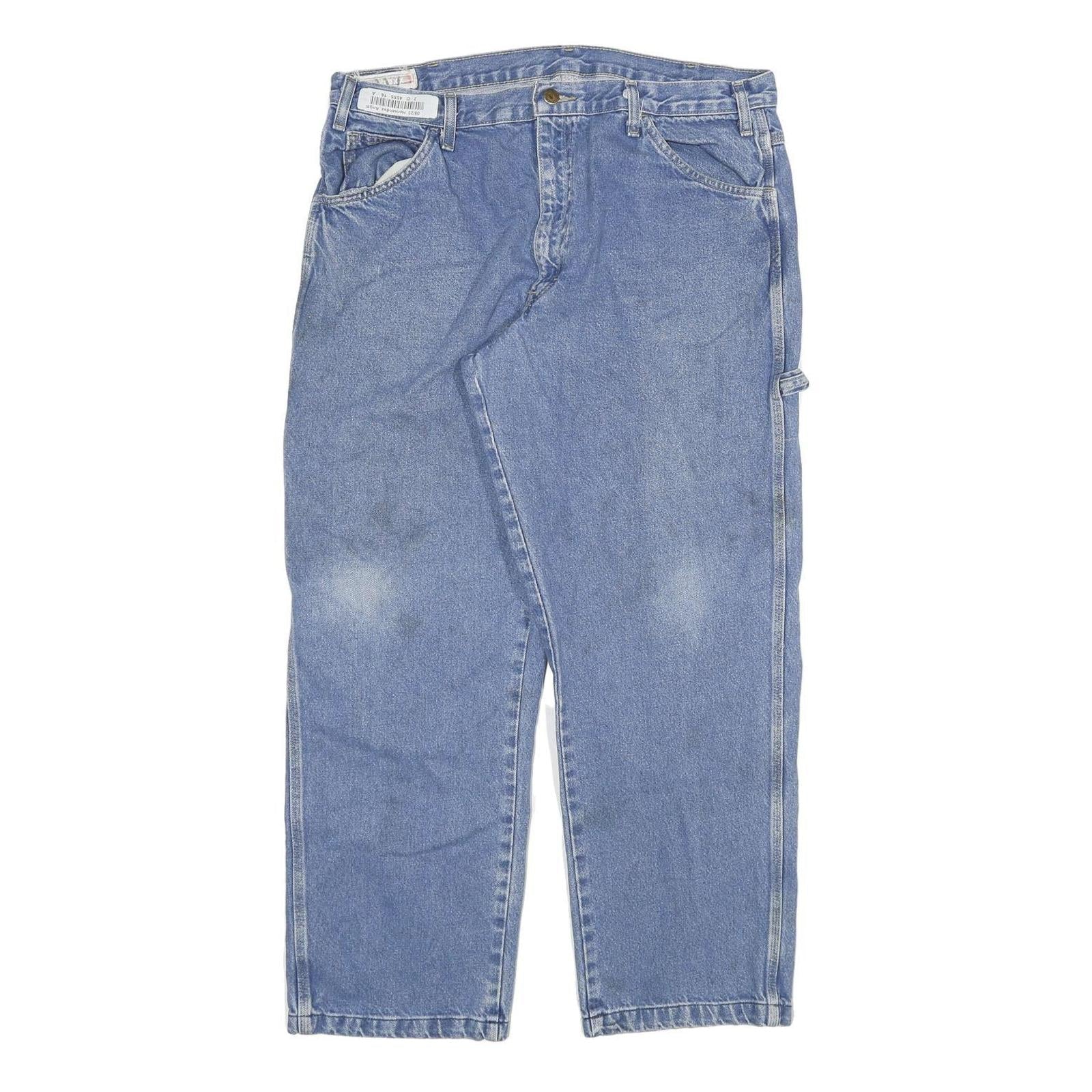 DICKIES Mens Regular Fit Blue Denim Straight Jeans W36 L29 Workwear Cotton Blend Refurbished - N/A refurbished available on Cerqular