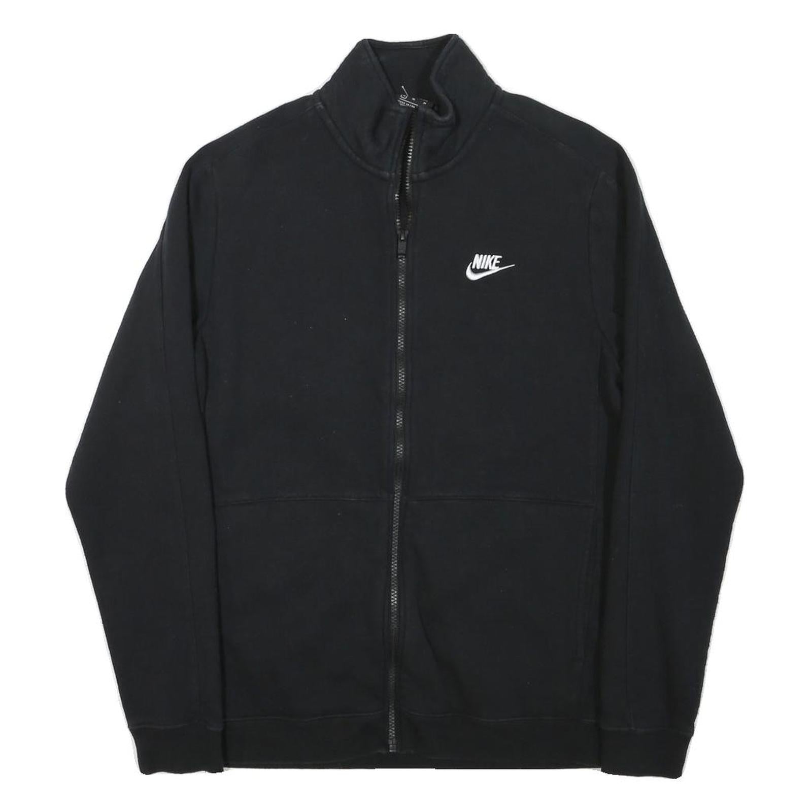 NIKE Mens Black Jacket M Cotton Blend Plain Zip Casual Sportswear Refurbished - N/A refurbished available on Cerqular