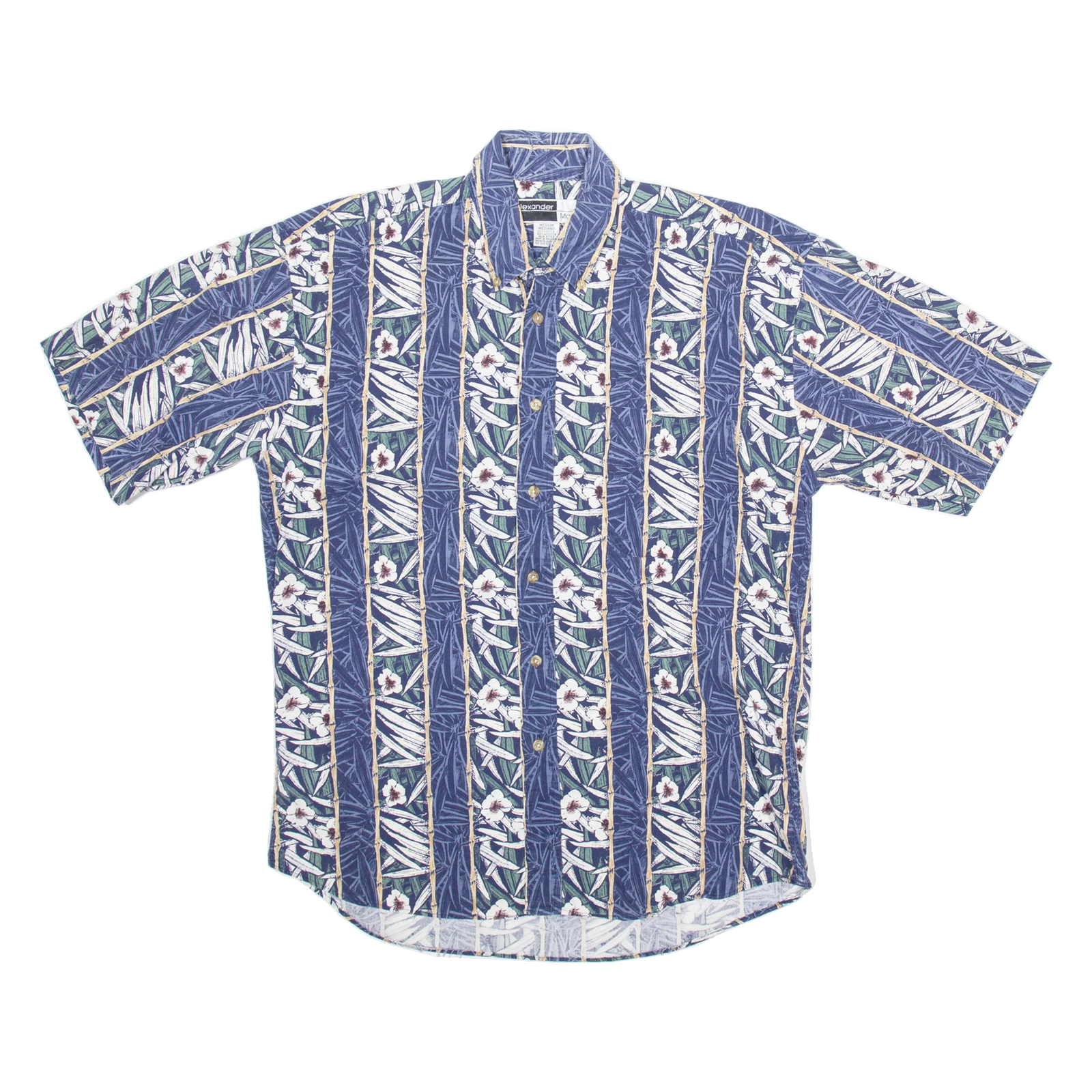 ALEXANDER MARTIN Mens Hawaiian Shirt Blue Crazy Pattern M Refurbished - N/A refurbished available on Cerqular