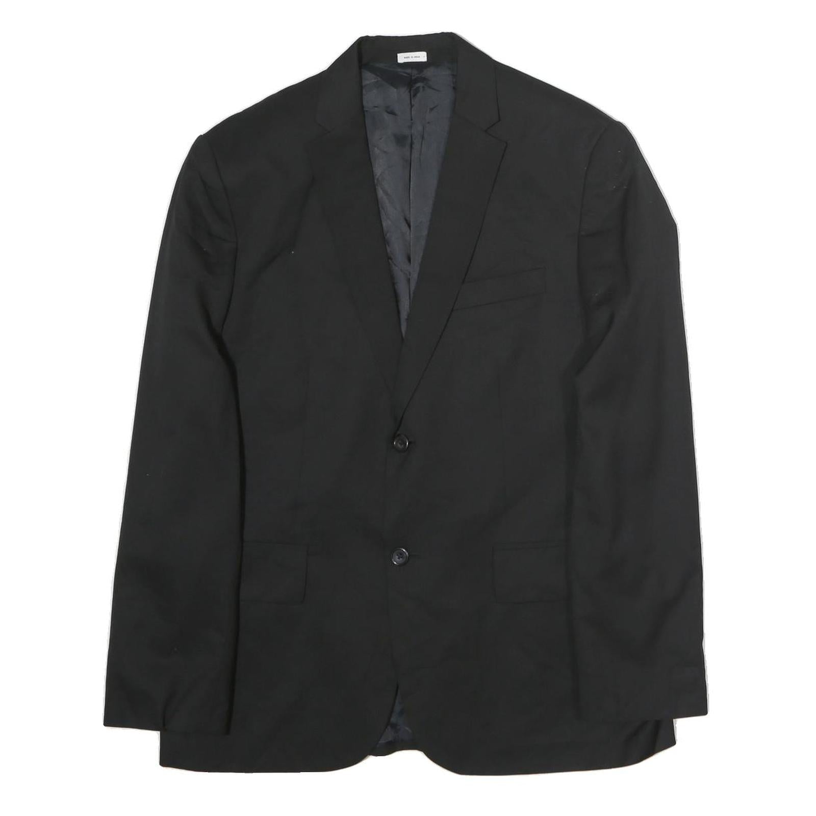 Buy Mens Black Classic Cotton Button Jacket L Plain Formal Blazer Tailored Refurbished - $48.09 Mens Black Classic Cotton Button Jacket L Plain Formal Blazer Tailored Refurbished - N/A refurbished available on Cerqular