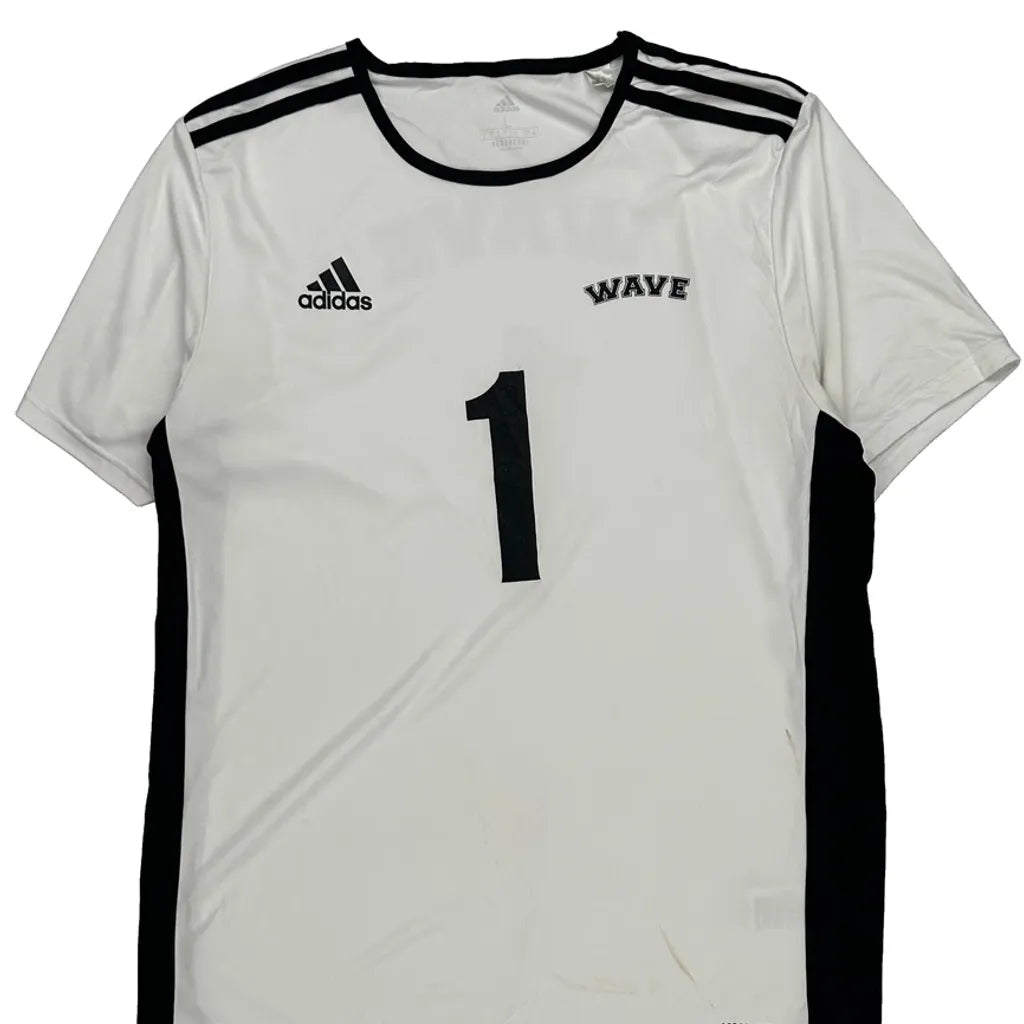 Buy Wave Adidas Football Jersey - Large Black Polyester Refurbished - $26.79 Wave Adidas Football Jersey - Large Black Polyester Refurbished - Thrifted (note: this is a term often used to describe second- refurbished available on Cerqular