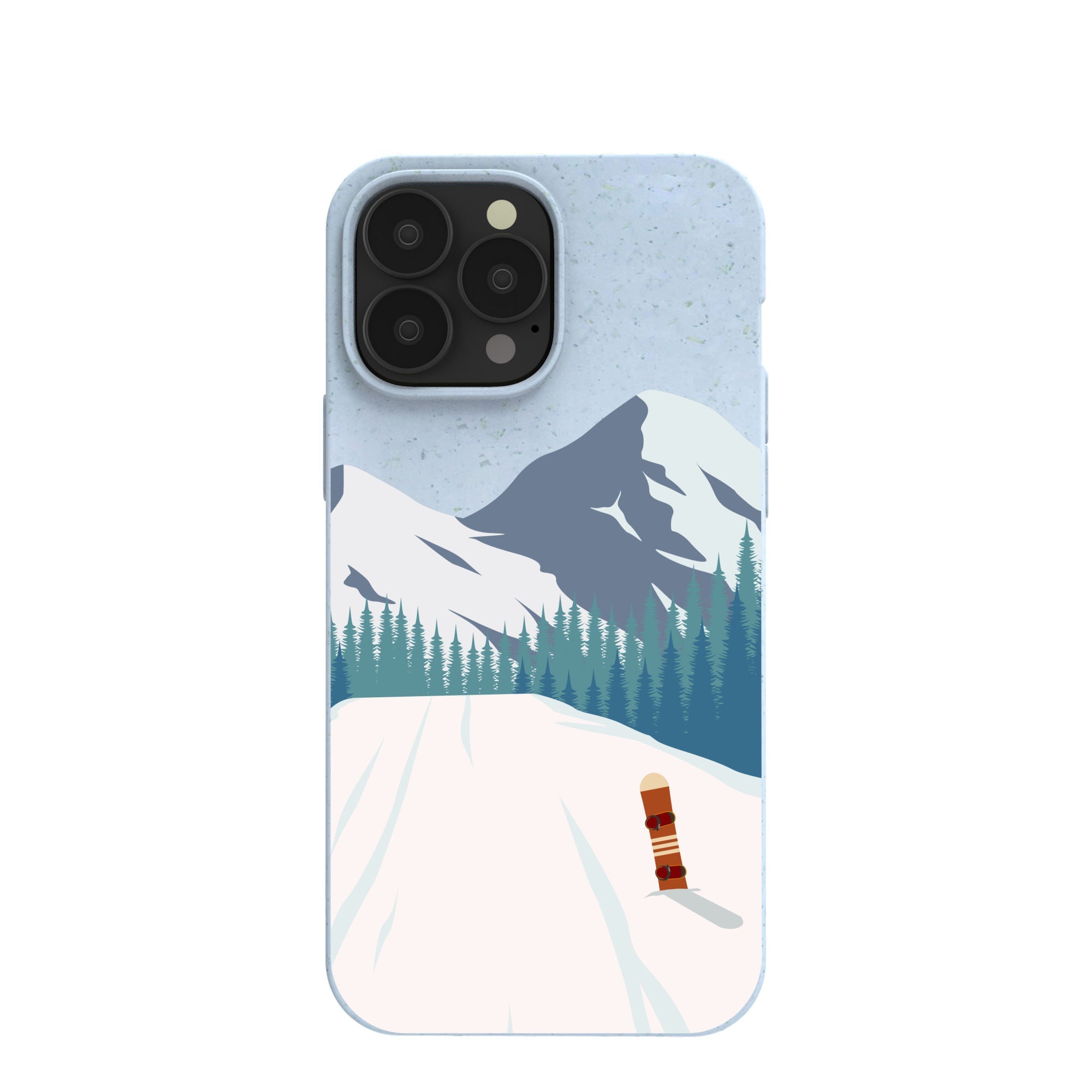 Powder Blue Shredding Peaks iPhone 13 Pro Max Case Refurbished - Pela Case refurbished available on Cerqular