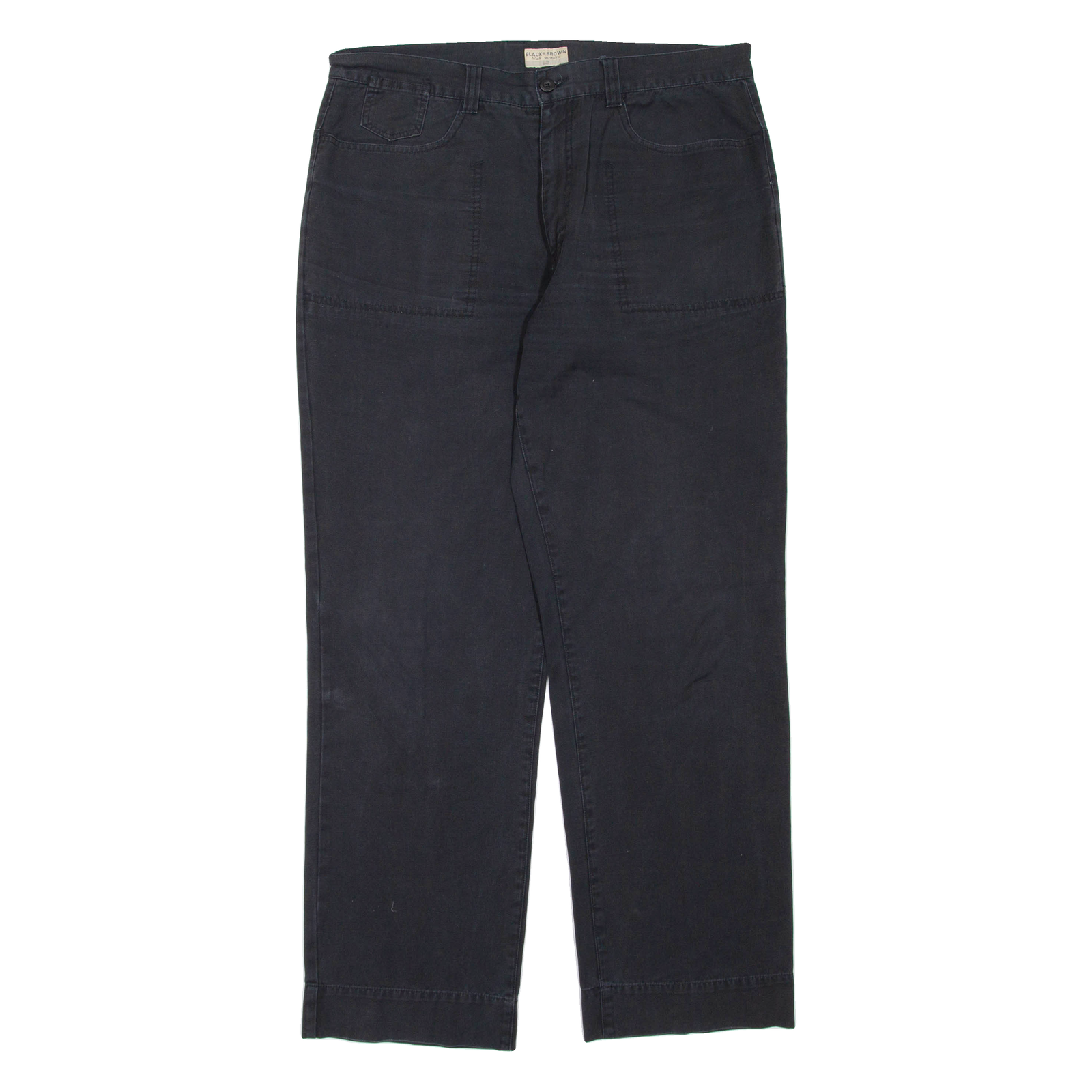 Mens Trousers Black Regular Straight W36 L32 Refurbished - N/A refurbished available on Cerqular