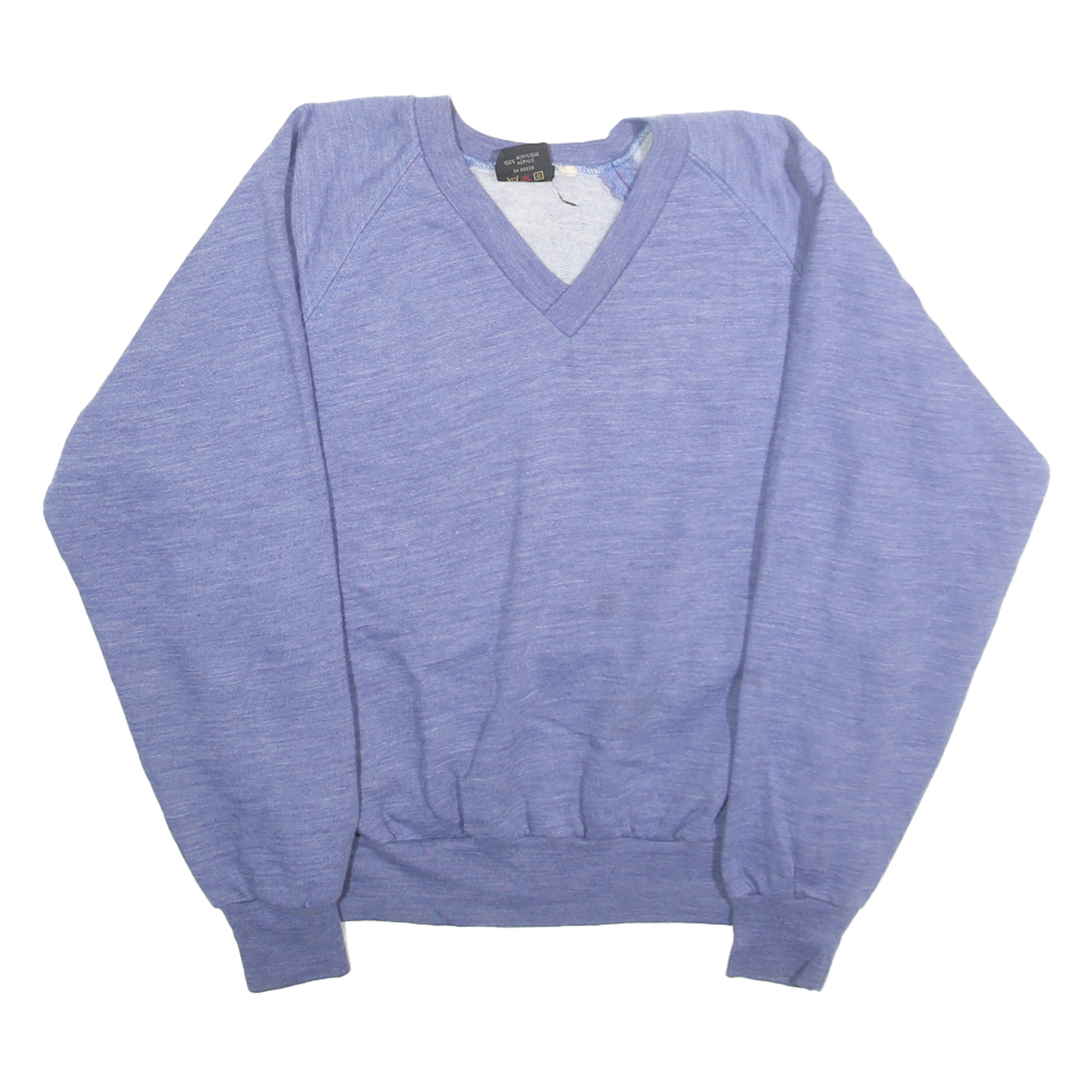 RUNNER Mens Blue V-Neck M Acrylic Pullover Sweatshirt Casual Refurbished - N/A refurbished available on Cerqular