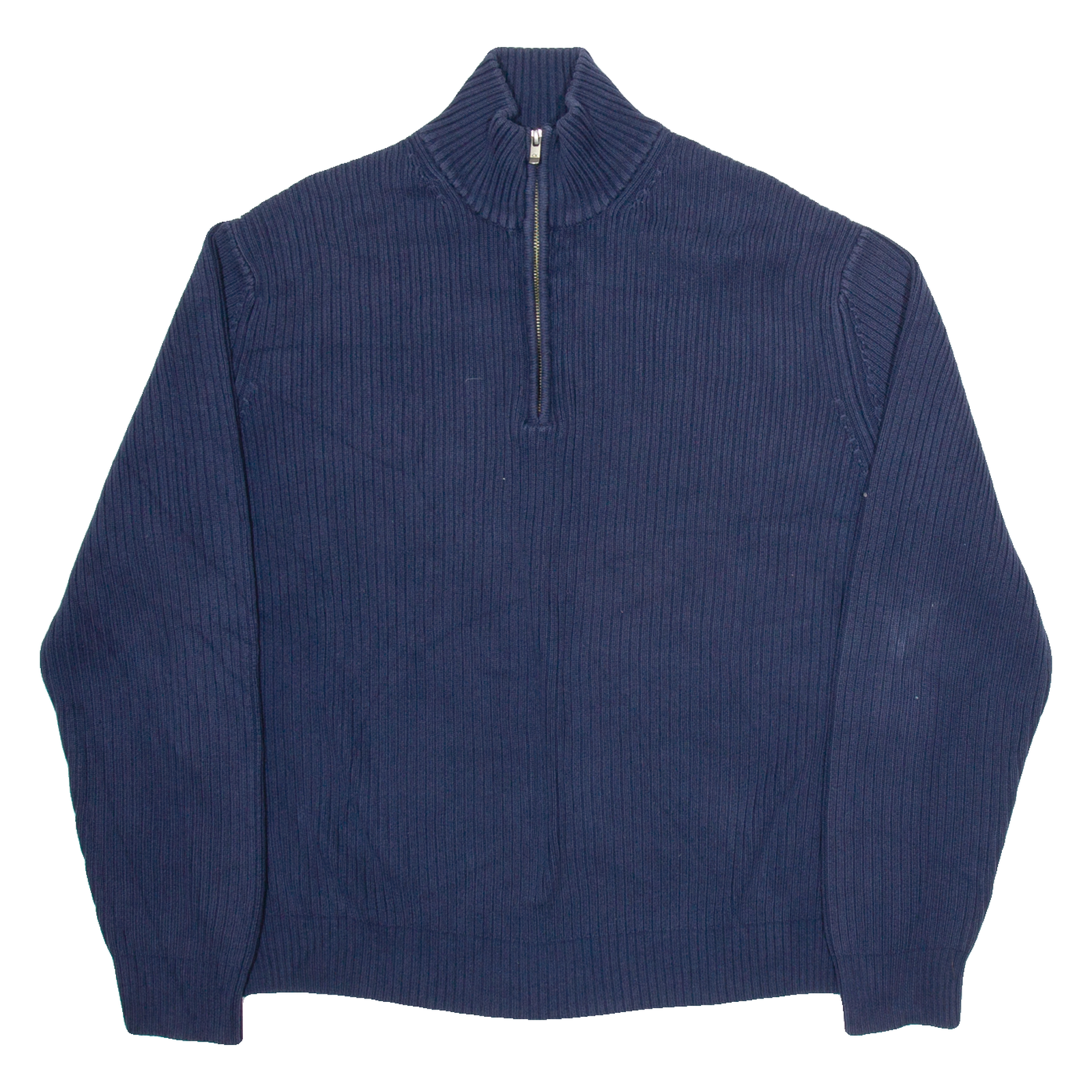 CALVIN KLEIN Mens Jumper Blue 1/4 Zip Tight Knit 2XL Refurbished - N/A refurbished available on Cerqular