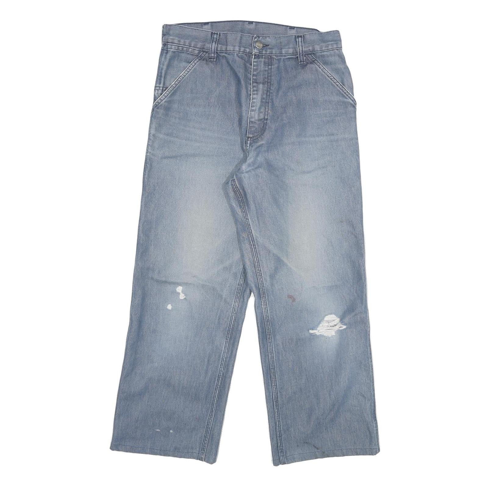 CARHARTT Mens Relaxed Jeans Light Blue Denim W28 L25 Workwear Zip Closure Refurbished - N/A refurbished available on Cerqular