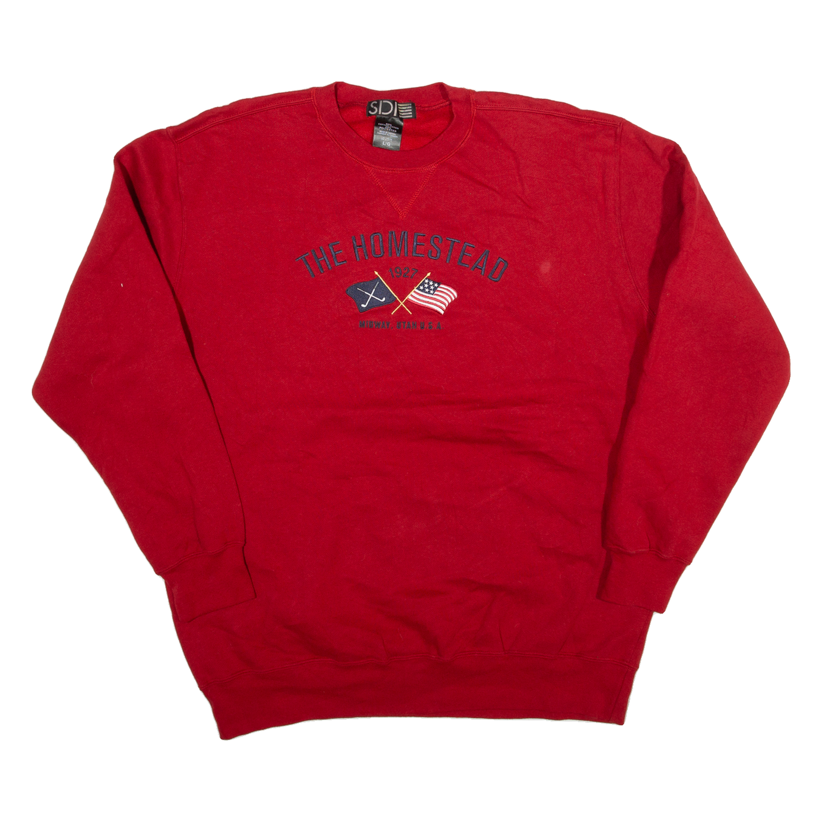 The Homesteads Mens Sweatshirt Red 90s USA L Refurbished - N/A refurbished available on Cerqular