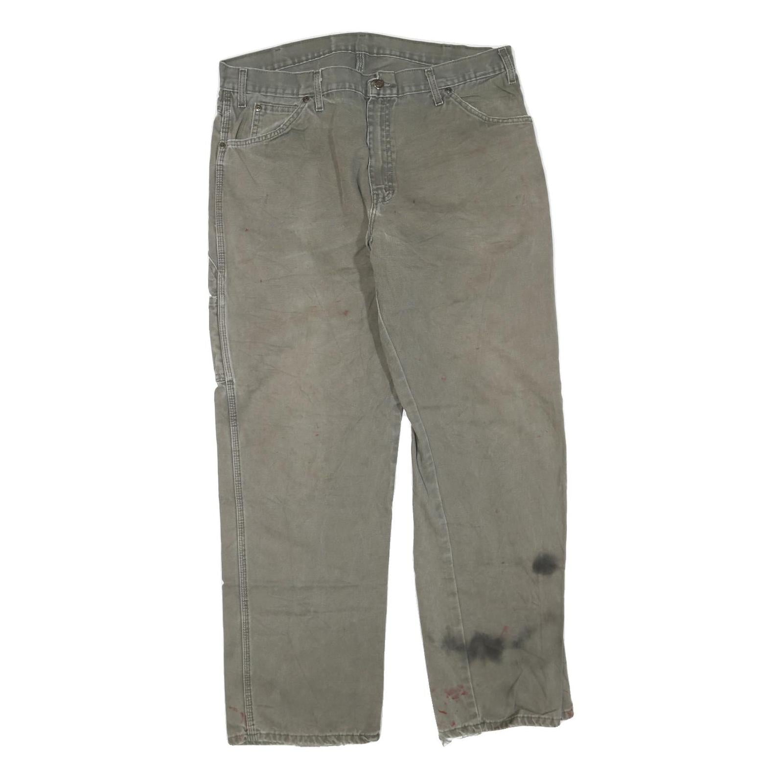 DICKIES Mens Regular Fit Workwear Jeans Beige Cotton Blend Zip W38 L32 Painter Refurbished - N/A refurbished available on Cerqular
