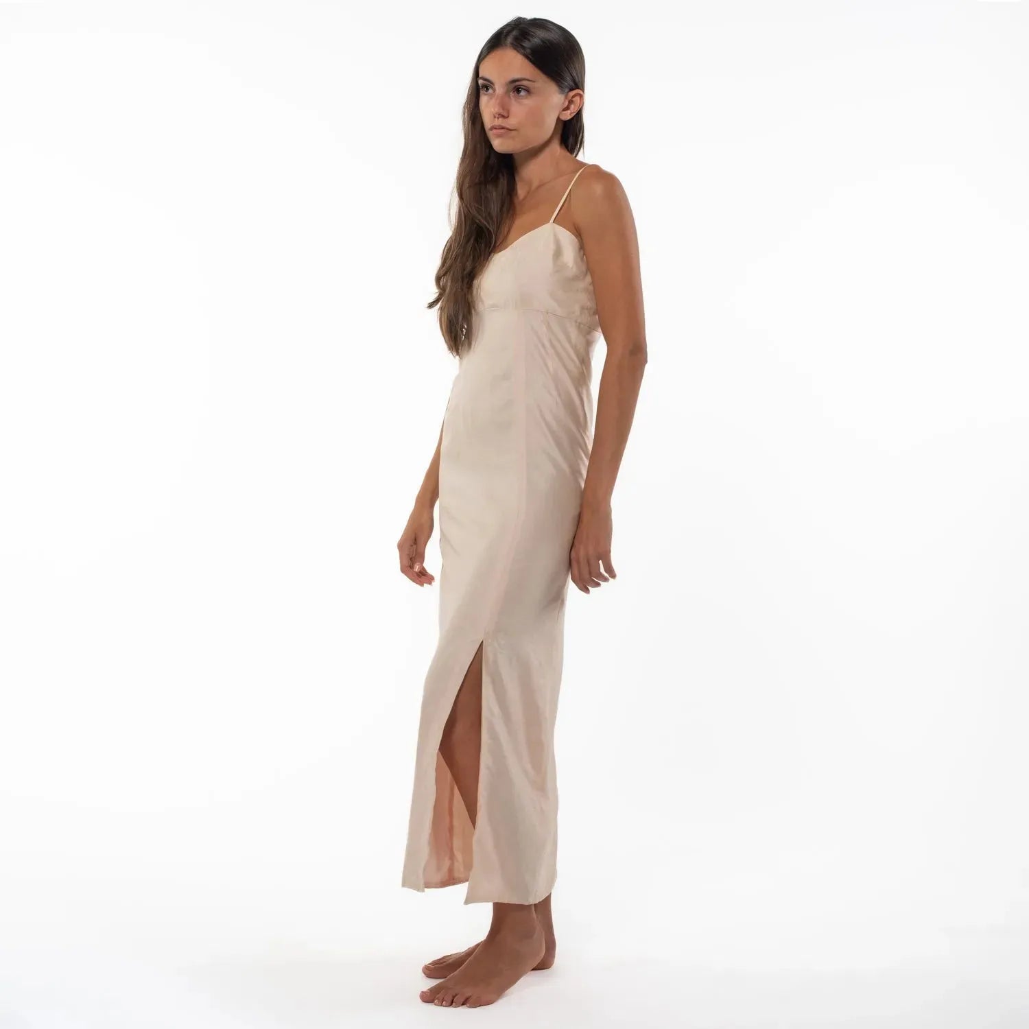 Victoria Midi Dress | Color: Pastel Peach | Size: M Refurbished - Kurinji (This is a lesser-known brand, but it still exists refurbished available on Cerqular