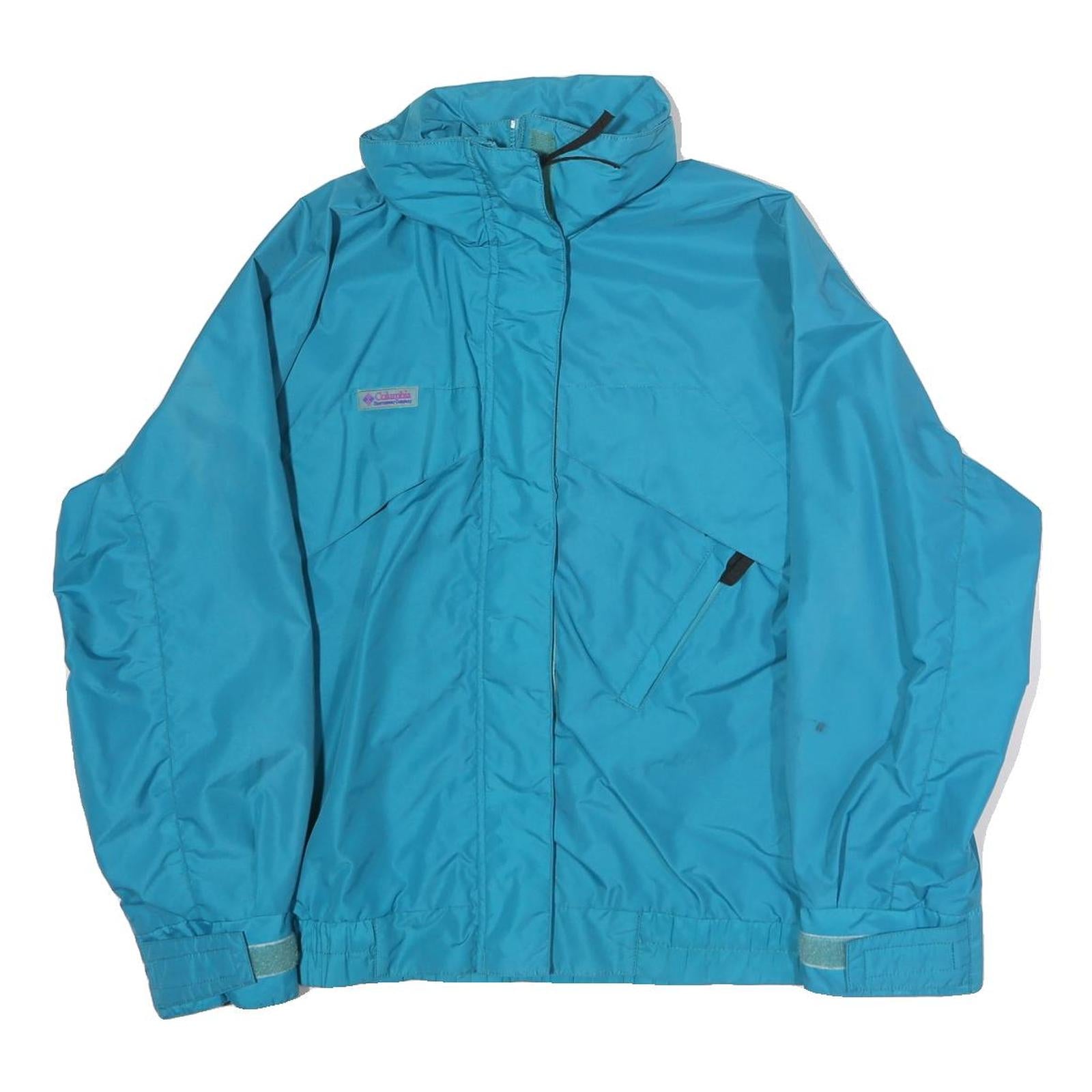 COLUMBIA Womens Blue Outdoor Jacket M Polyester Zip Plain Lightweight Activewear Refurbished - N/A refurbished available on Cerqular