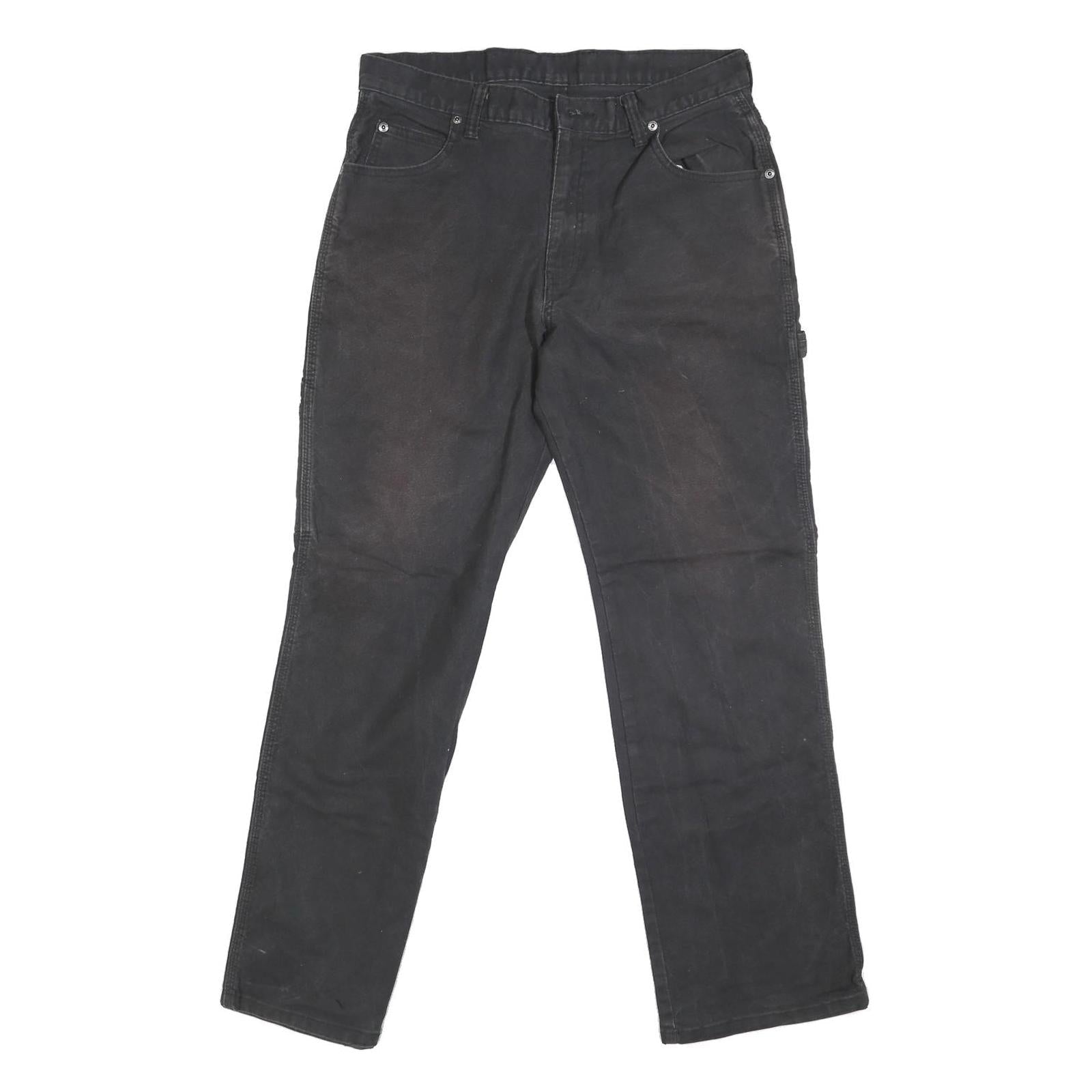 DICKIES Mens Black Regular Fit Straight Denim Jeans W32 L31 Workwear Zip Closure Refurbished - N/A refurbished available on Cerqular