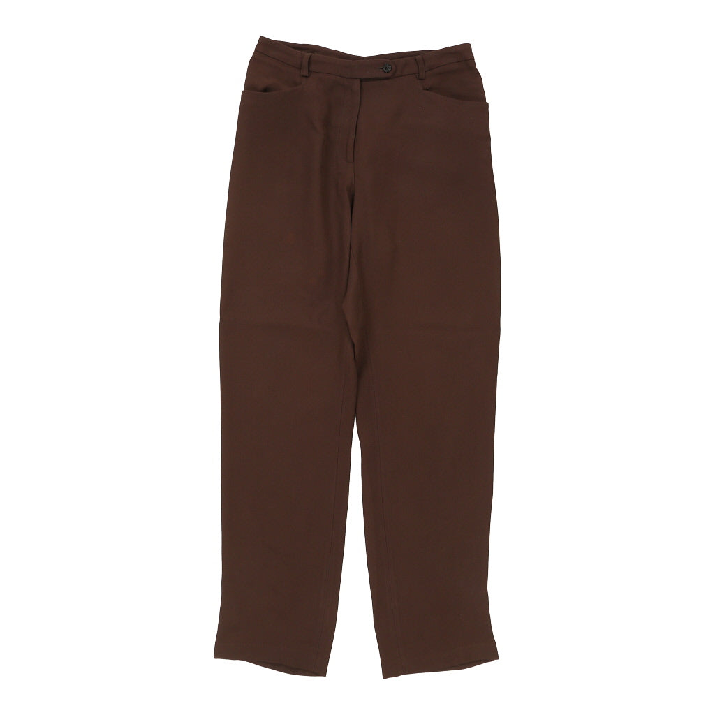 Cheap & Chic Moschino Trousers - 30W UK 12 Brown Viscose Blend Refurbished - Thrifted (note: this is a term often used to describe second- refurbished available on Cerqular