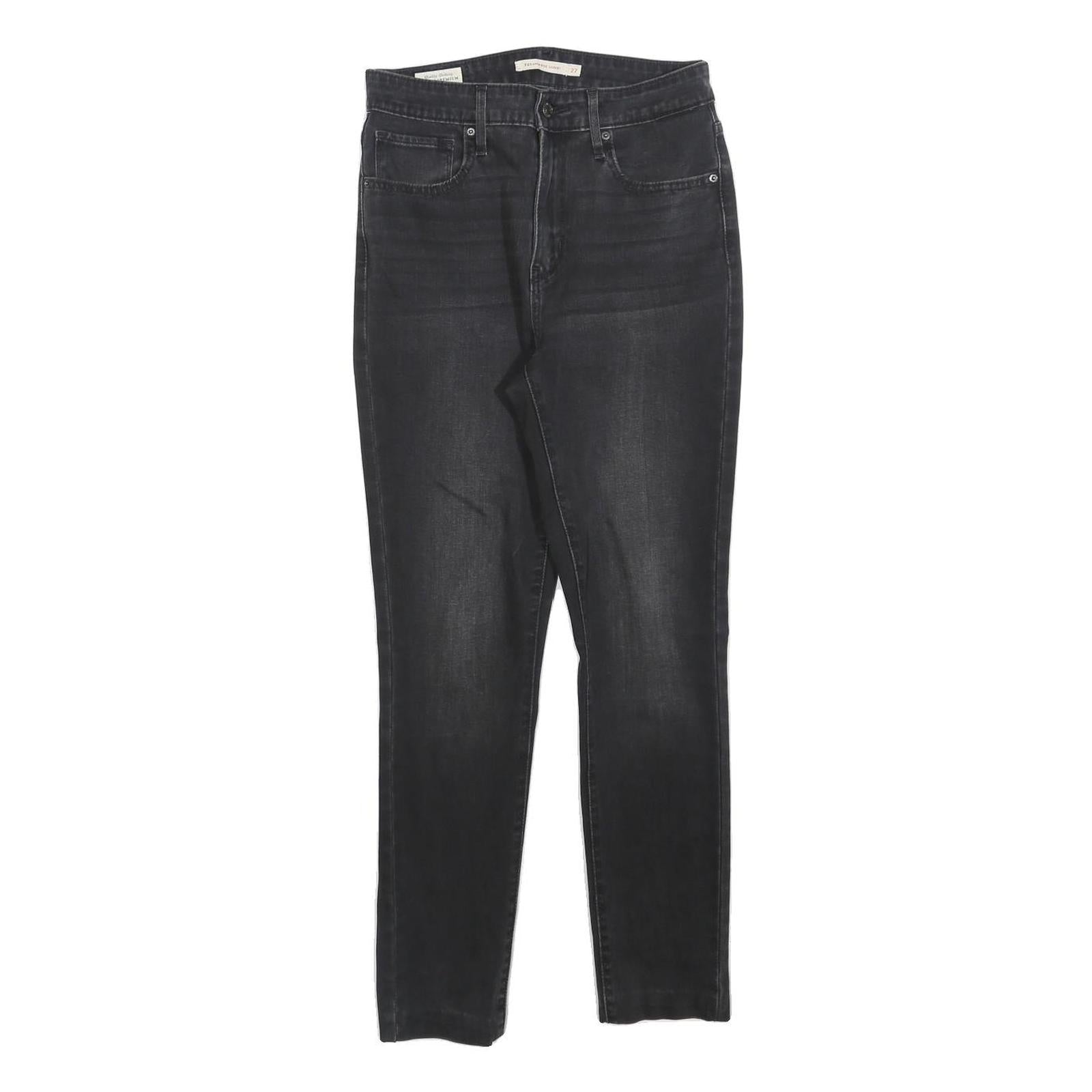 LEVI'S 721 Womens Jeans Black Slim Skinny Denim Medium W26 L25 Stylish Stretch Refurbished - N/A refurbished available on Cerqular