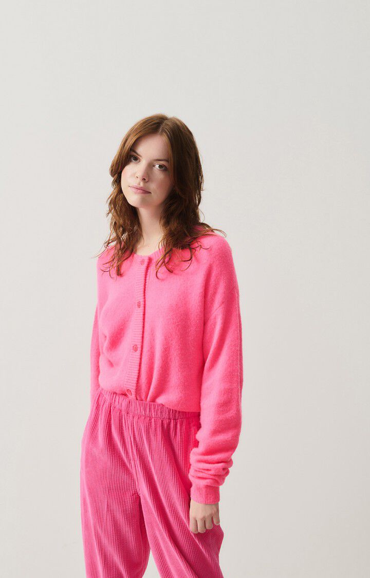 Cardigan Dam19e Rose-Fluo | Color: ROSE FLUO | Size: XS/S Refurbished - Rue Madame is a known brand, and the standardized name is " refurbished available on Cerqular