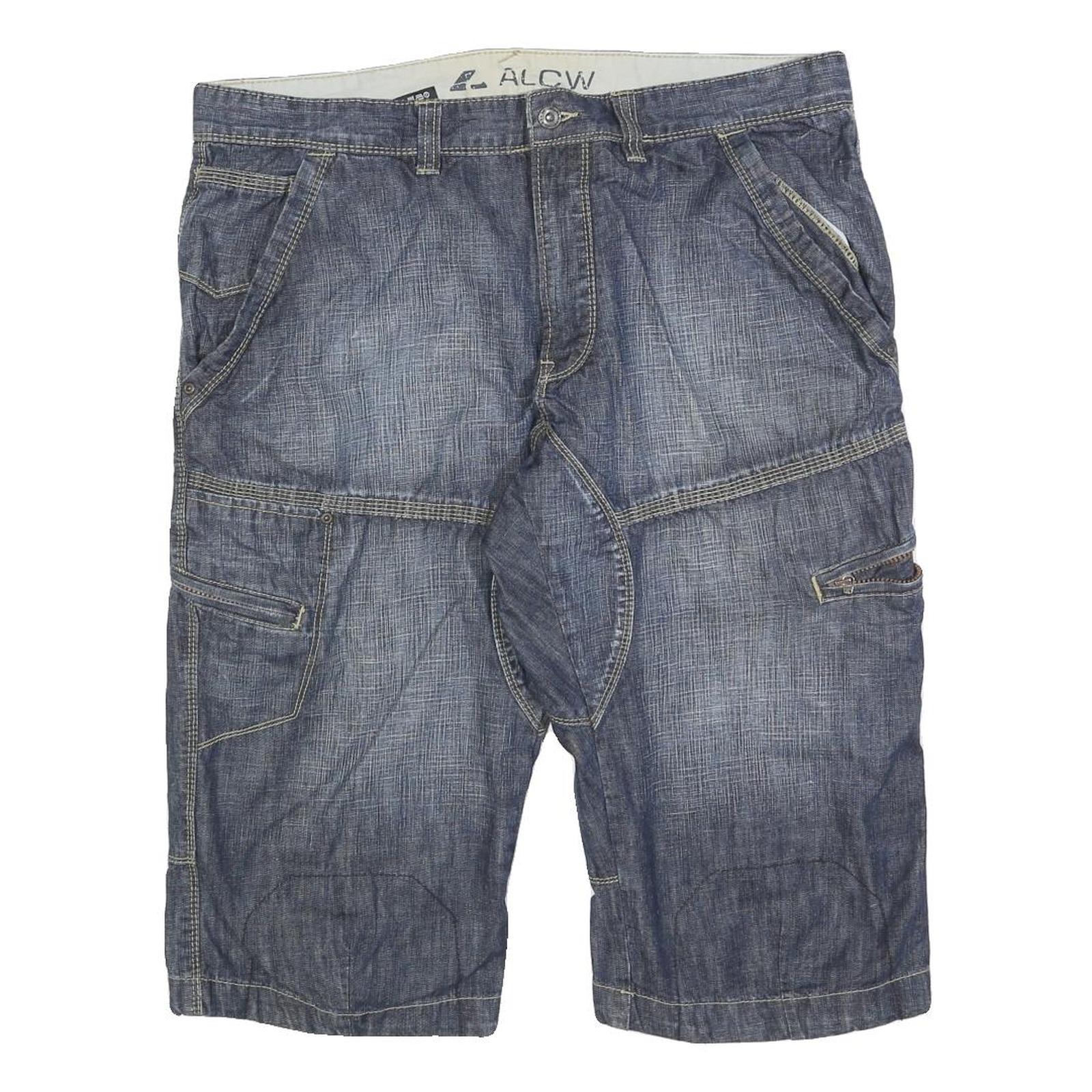 ALCW Mens Shorts Blue Casual XL W38 Cotton Blend Cargo Comfortable Refurbished - N/A refurbished available on Cerqular
