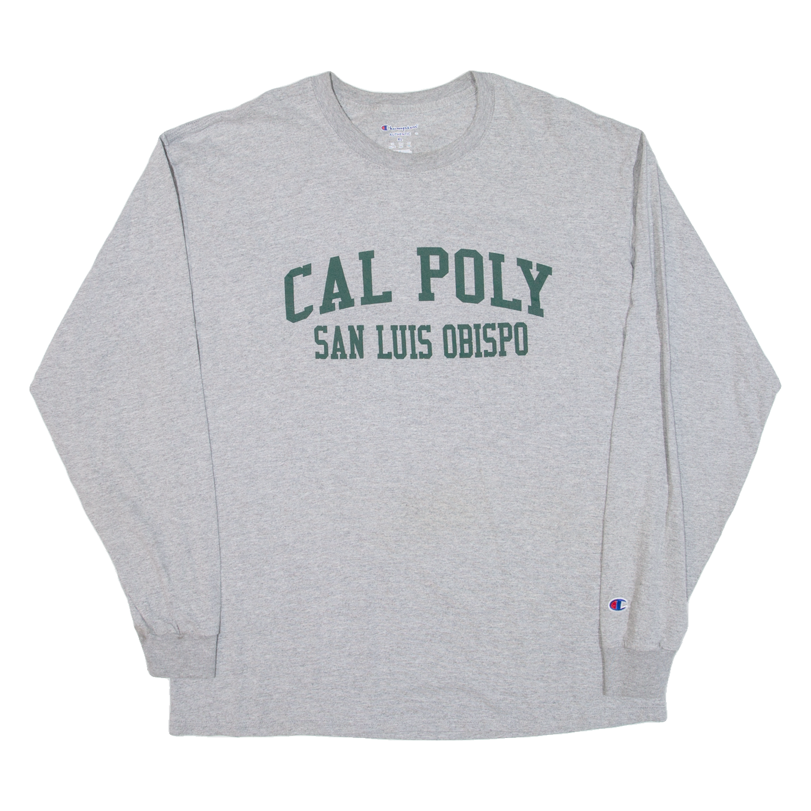 CHAMPION San Luis Obispo Mens T-Shirt Grey Long Sleeve USA XL Refurbished - N/A refurbished available on Cerqular