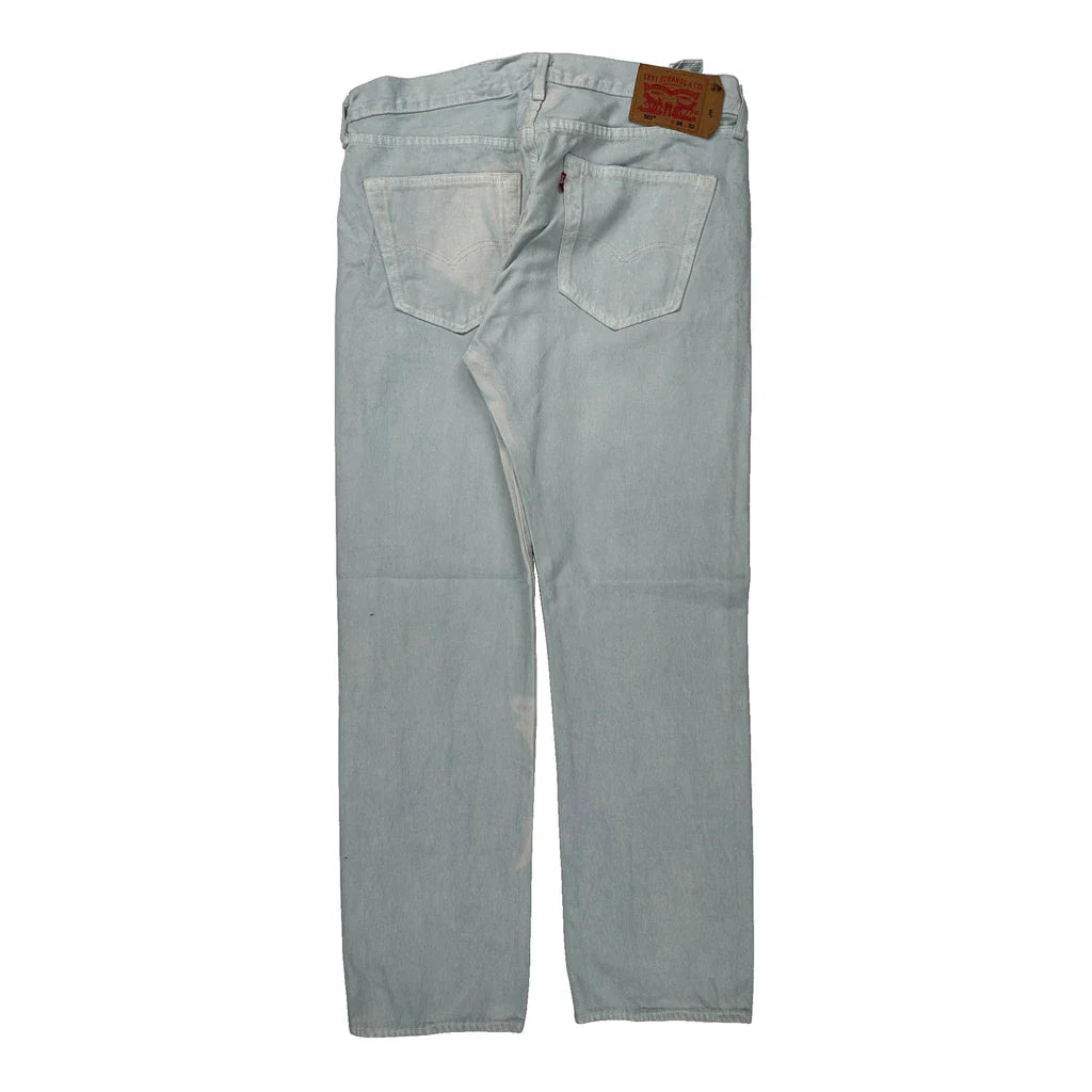 501 Levis Jeans - 36W 30L Light Wash Cotton Refurbished - Thrifted (note: this is a term often used to describe second- refurbished available on Cerqular