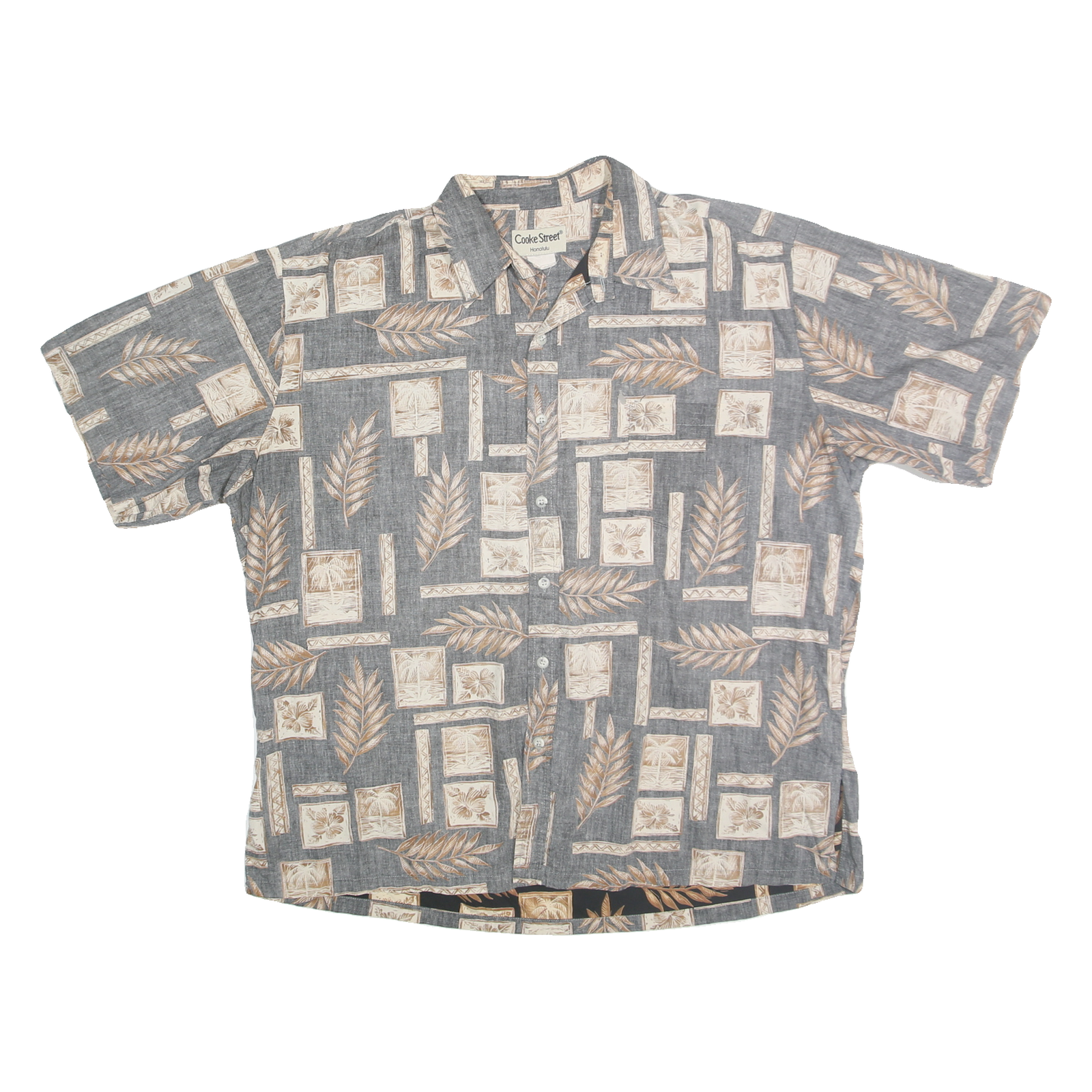 Buy COOKE STREET Mens Grey & Cream Hawaiian Shirt 2XL Cotton Casual Short Sleeve Refurbished - $16.89 COOKE STREET Mens Grey & Cream Hawaiian Shirt 2XL Cotton Casual Short Sleeve Refurbished - N/A refurbished available on Cerqular