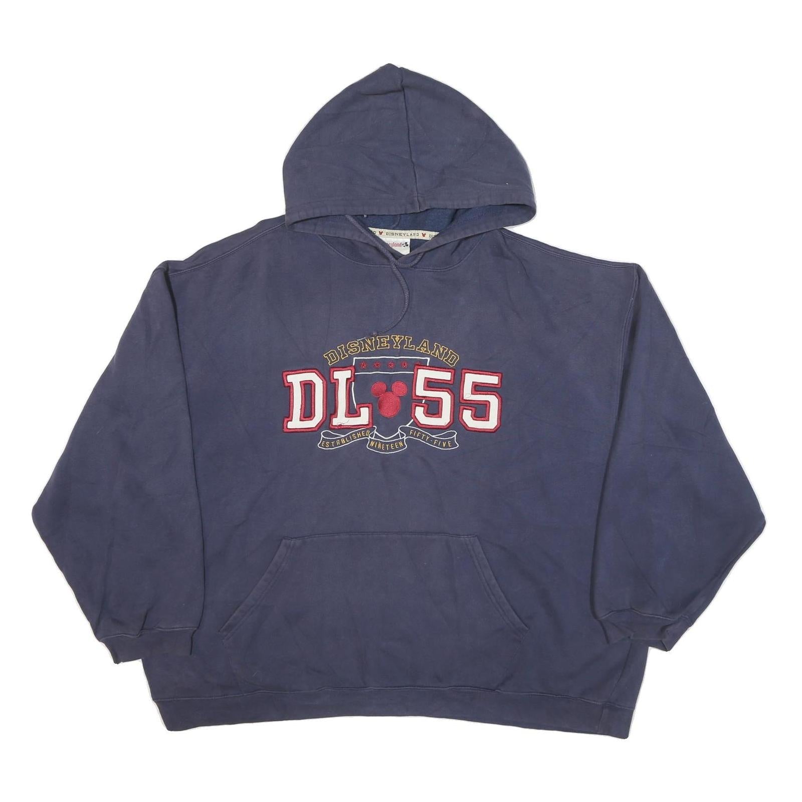 DISNEY Mens Navy Blue Disneyland DL 55 Pullover Hoodie XL Cotton Blend Refurbished - N/A refurbished available on Cerqular