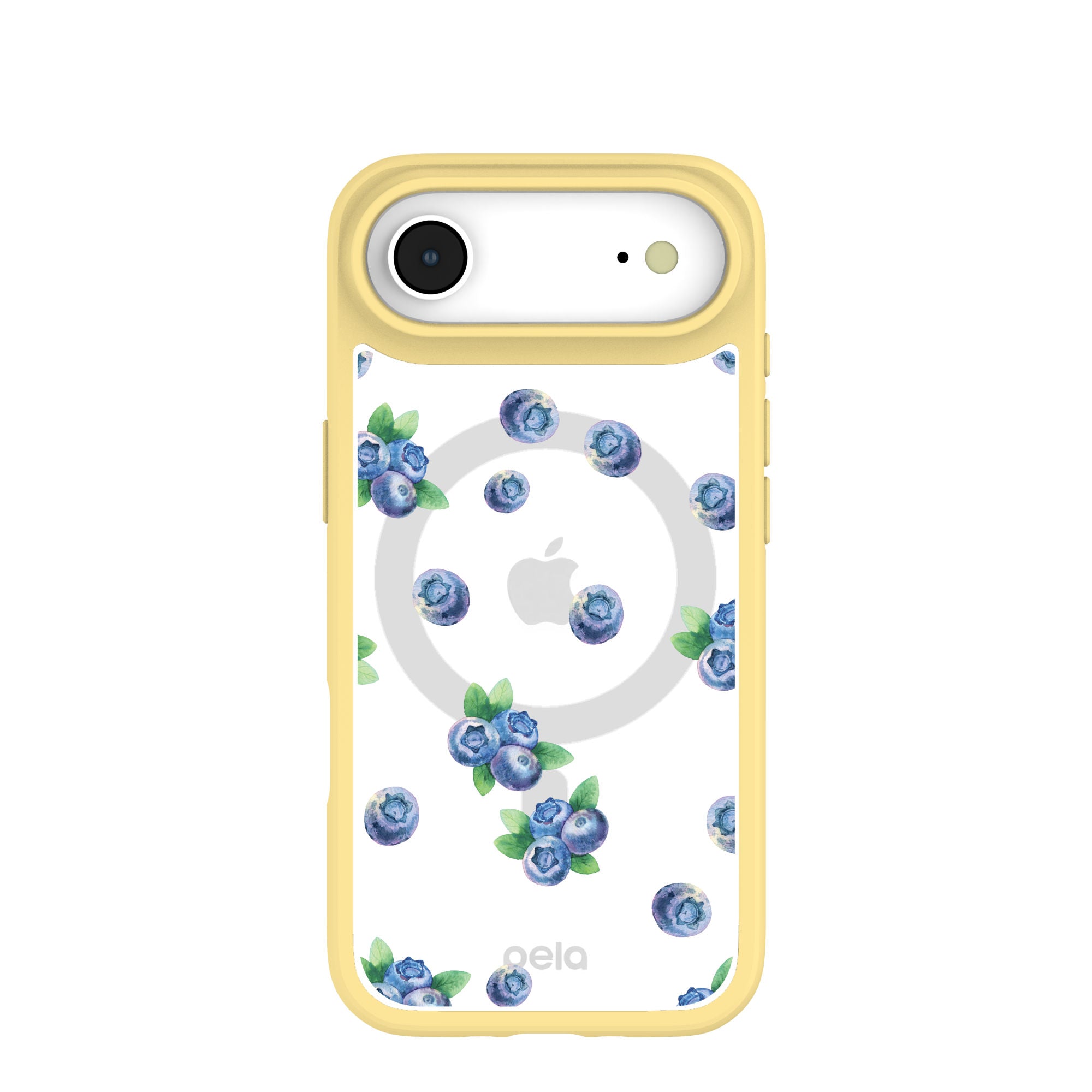 Clear Blueberry Pop iPhone Air Case With Sunbeam Ridge (MagSafe included) Refurbished - Pela Case refurbished available on Cerqular