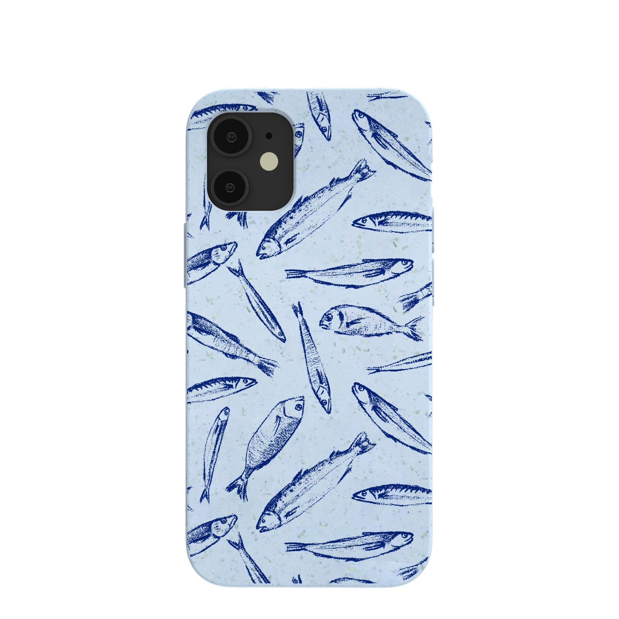 Powder Blue Fishery iPhone 12 Mini Case Refurbished - Pela Case refurbished available on Cerqular