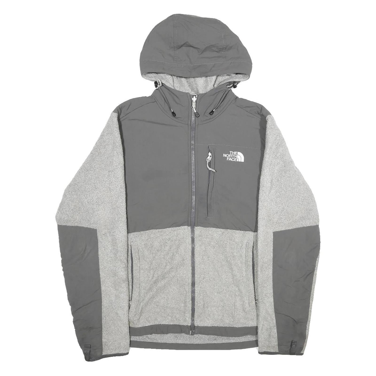 THE NORTH FACE Womens Grey Hooded Zip Jacket M Polyester Blend Performance Refurbished - N/A refurbished available on Cerqular