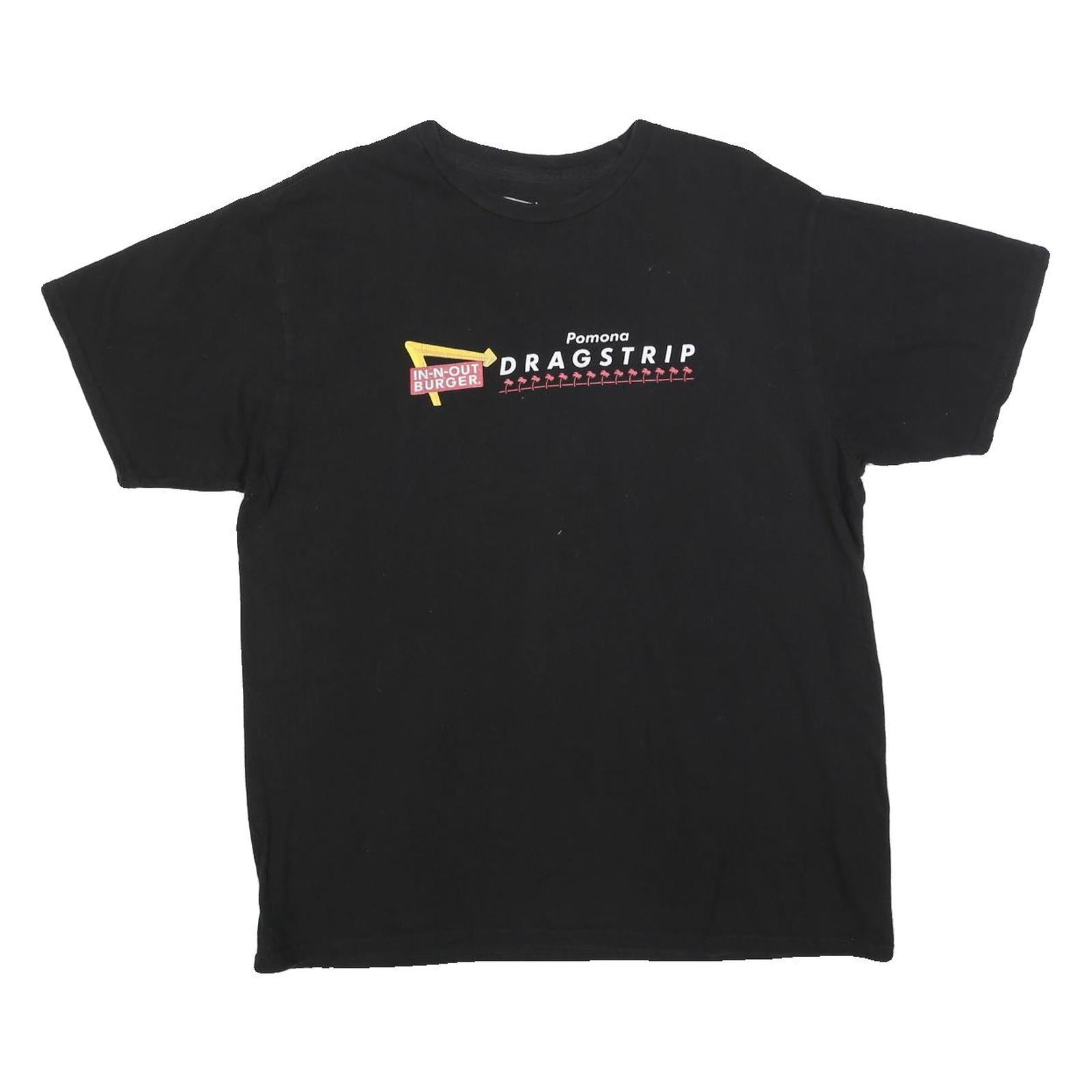 Buy IN-N-OUT BURGER Mens Black Pomona Dragstrip Graphic T-Shirt L Short Sleeve Crew Refurbished - $12.99 IN-N-OUT BURGER Mens Black Pomona Dragstrip Graphic T-Shirt L Short Sleeve Crew Refurbished - N/A refurbished available on Cerqular