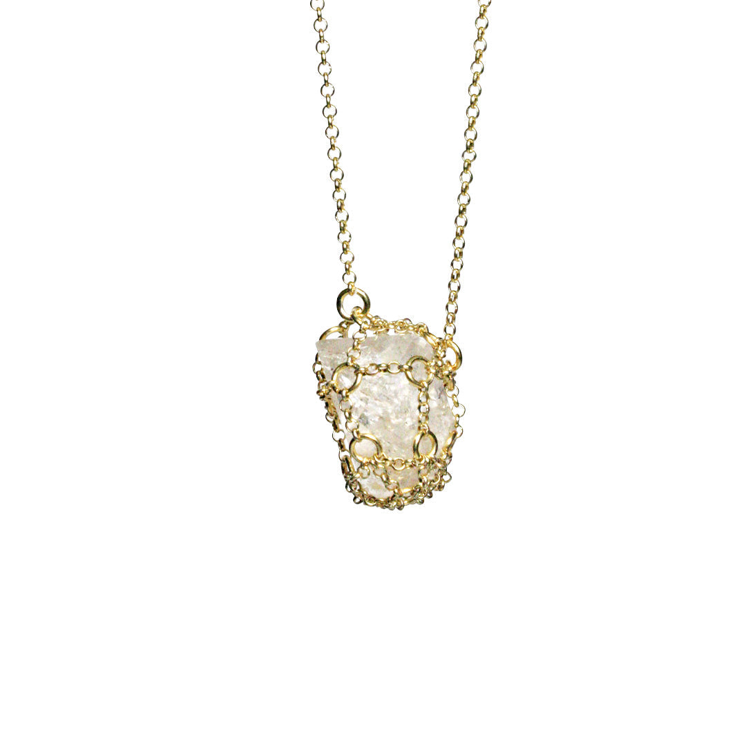 Caged Quartz Necklace Refurbished - N/A (Note: There is no well-known brand with this name refurbished available on Cerqular