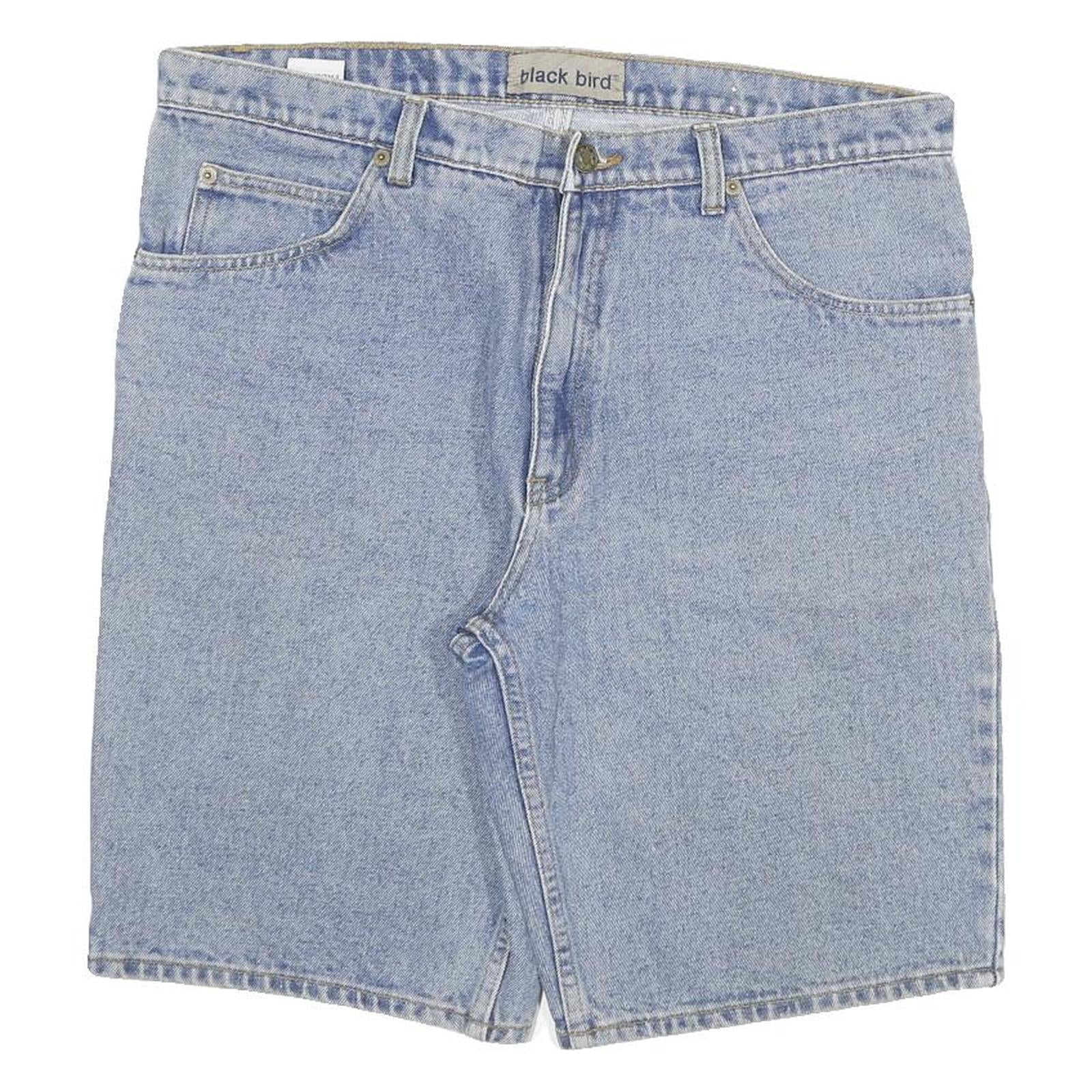 BLACK BIRD Mens Shorts Blue Denim XL W34 Casual Cotton Blend Relaxed Fit Refurbished - N/A refurbished available on Cerqular