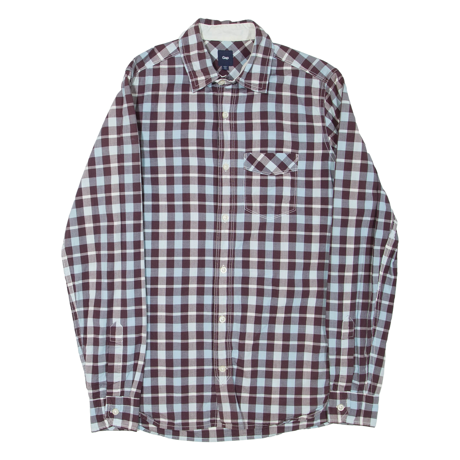 Buy GAP Mens Shirt Maroon Check Long Sleeve XS Refurbished - $23.39 GAP Mens Shirt Maroon Check Long Sleeve XS Refurbished - N/A refurbished available on Cerqular