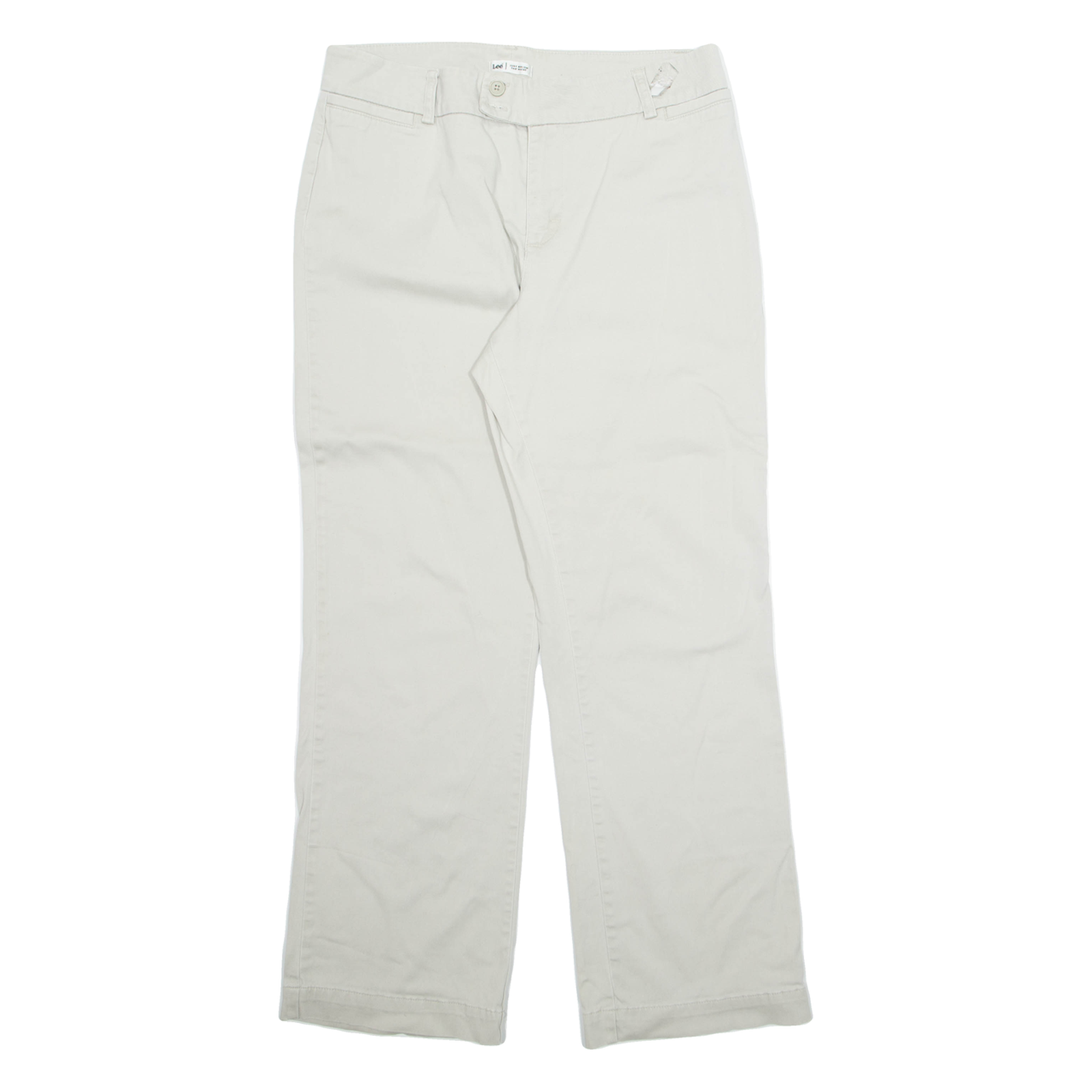 LEE Chino Mens Trousers Cream Regular Straight W32 L30 Refurbished - N/A refurbished available on Cerqular