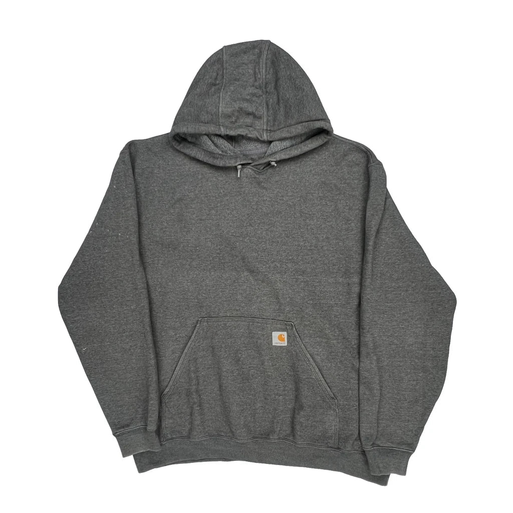 Carhartt Hoodie - 2XL Grey Cotton Blend Refurbished - Thrifted (note: this is a term often used to describe second- refurbished available on Cerqular