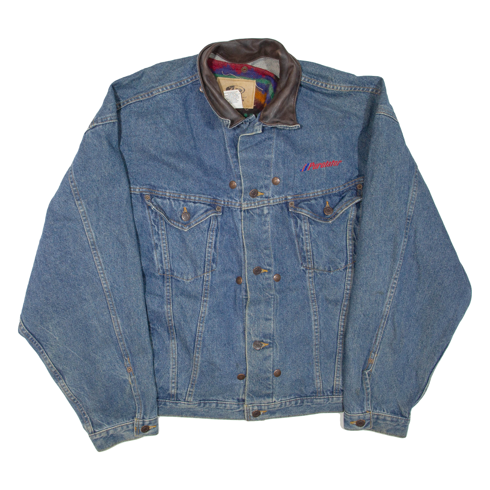 INTERNATIONAL DENIM Mens Blanket Lined Denim Jacket Blue XL Refurbished - N/A refurbished available on Cerqular