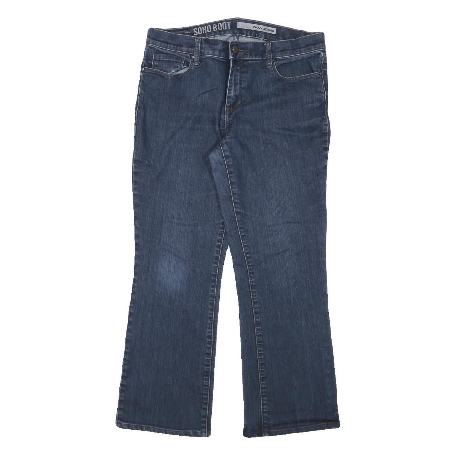 DKNY Womens Jeans Blue Regular Bootcut Denim Medium W31 L25 Zip Closure Refurbished - N/A refurbished available on Cerqular