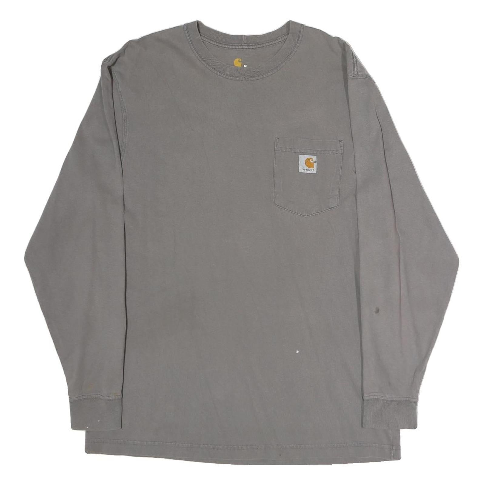 CARHARTT Mens Grey Long Sleeve Crew Neck Pocket T-Shirt M Cotton Casual Refurbished - N/A refurbished available on Cerqular