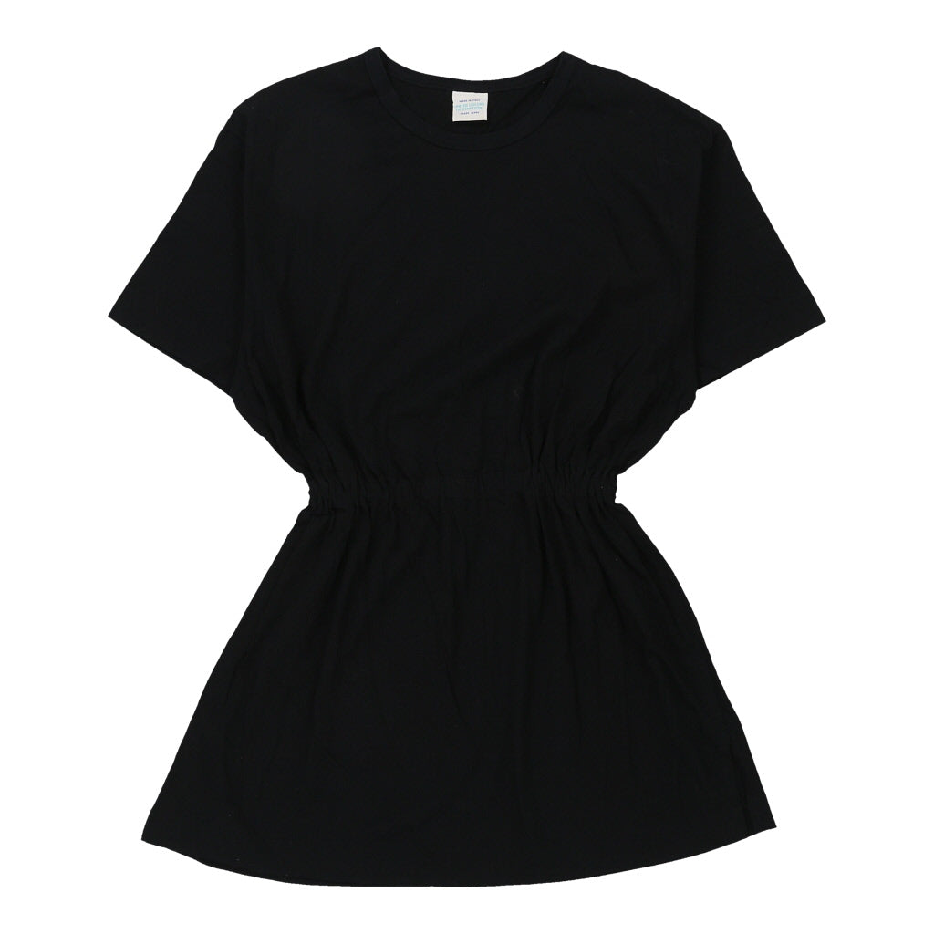 Buy Benetton Dress - Medium Black Cotton Refurbished - $87.09 Benetton Dress - Medium Black Cotton Refurbished - Thrifted (note: this is a term often used to describe second- refurbished available on Cerqular