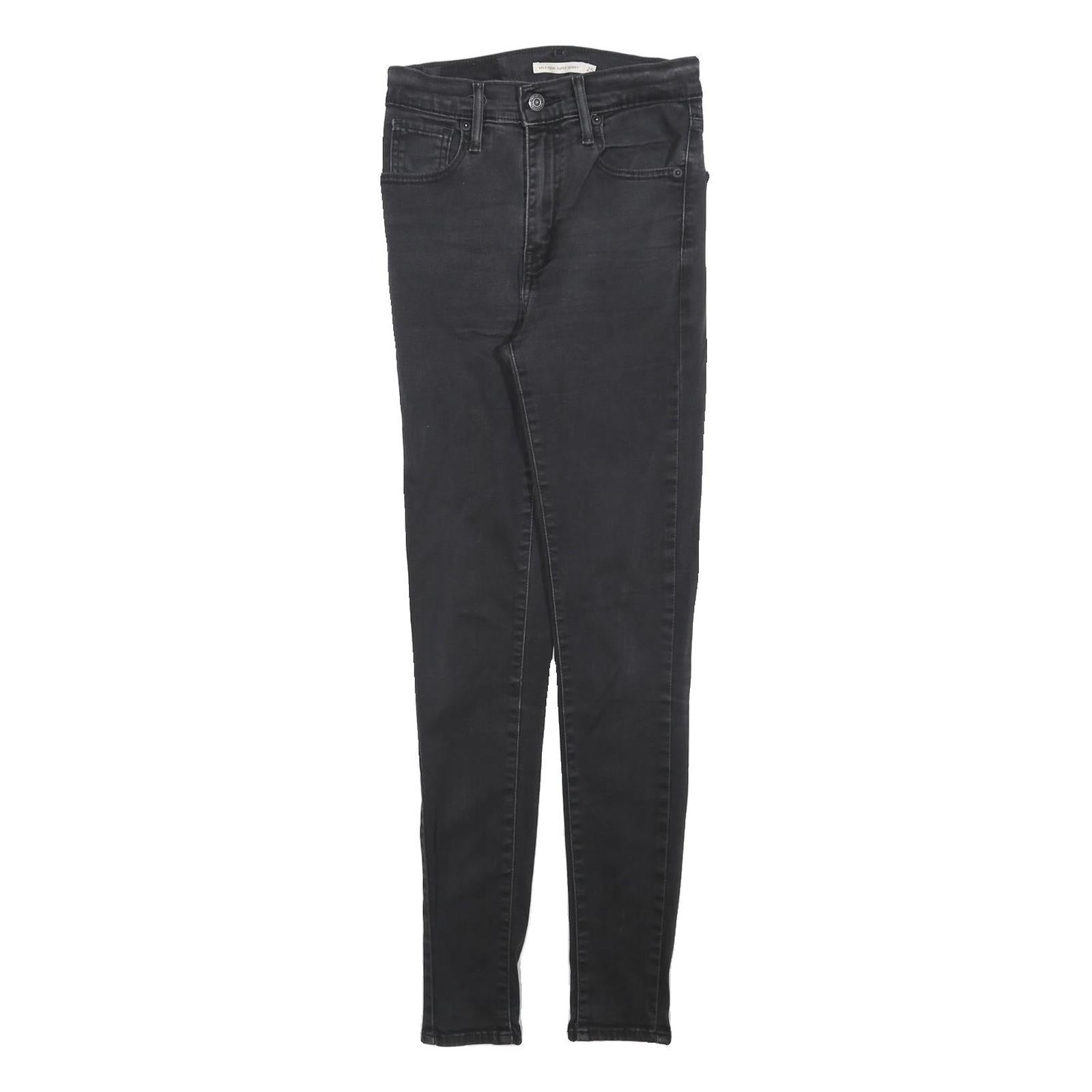 LEVI'S Womens Slim Black Skinny Denim Medium Wash Jeans W25 L30 Stylish Refurbished - N/A refurbished available on Cerqular