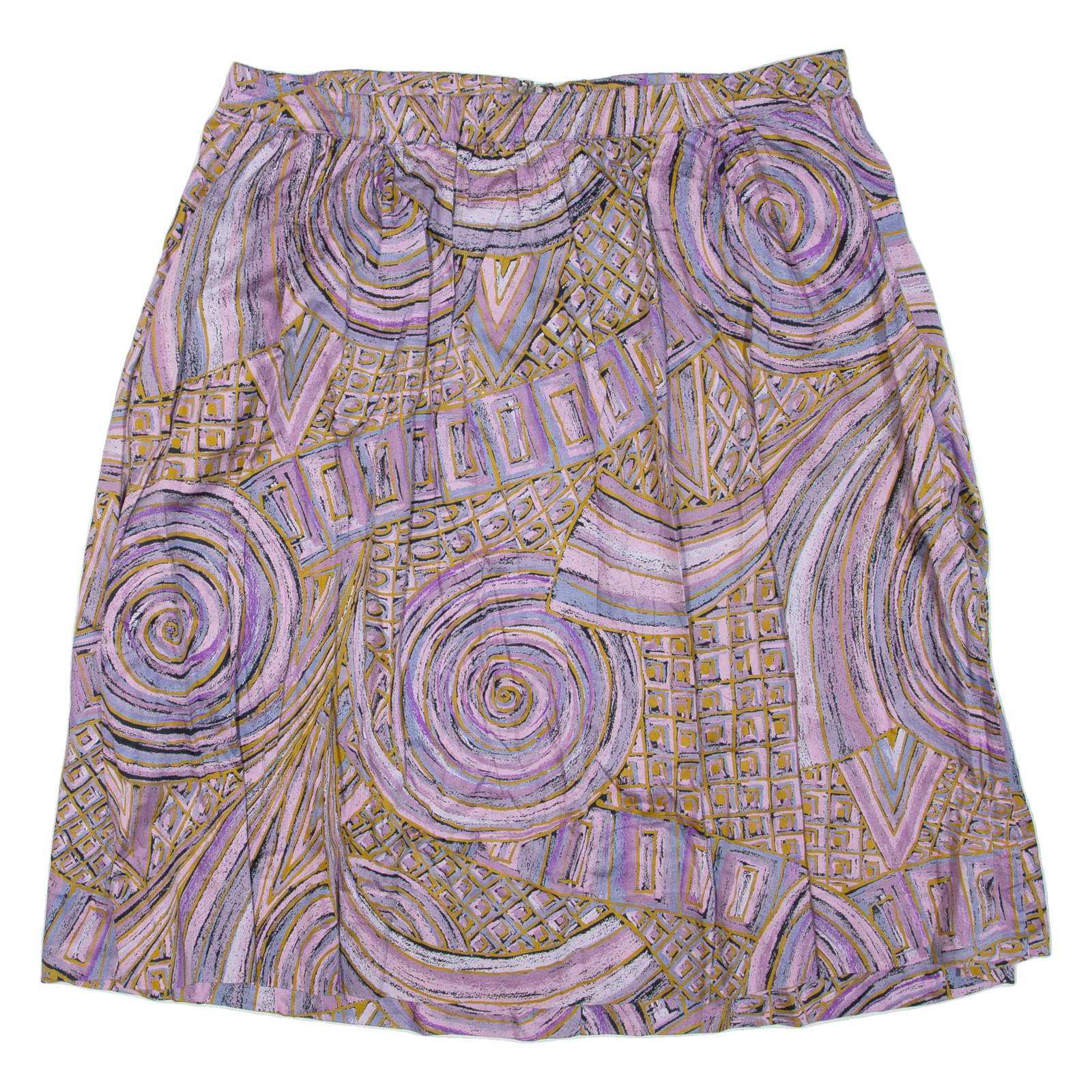 Womens Flare Skirt Purple Knee Length Crazy Pattern XL Refurbished - N/A refurbished available on Cerqular
