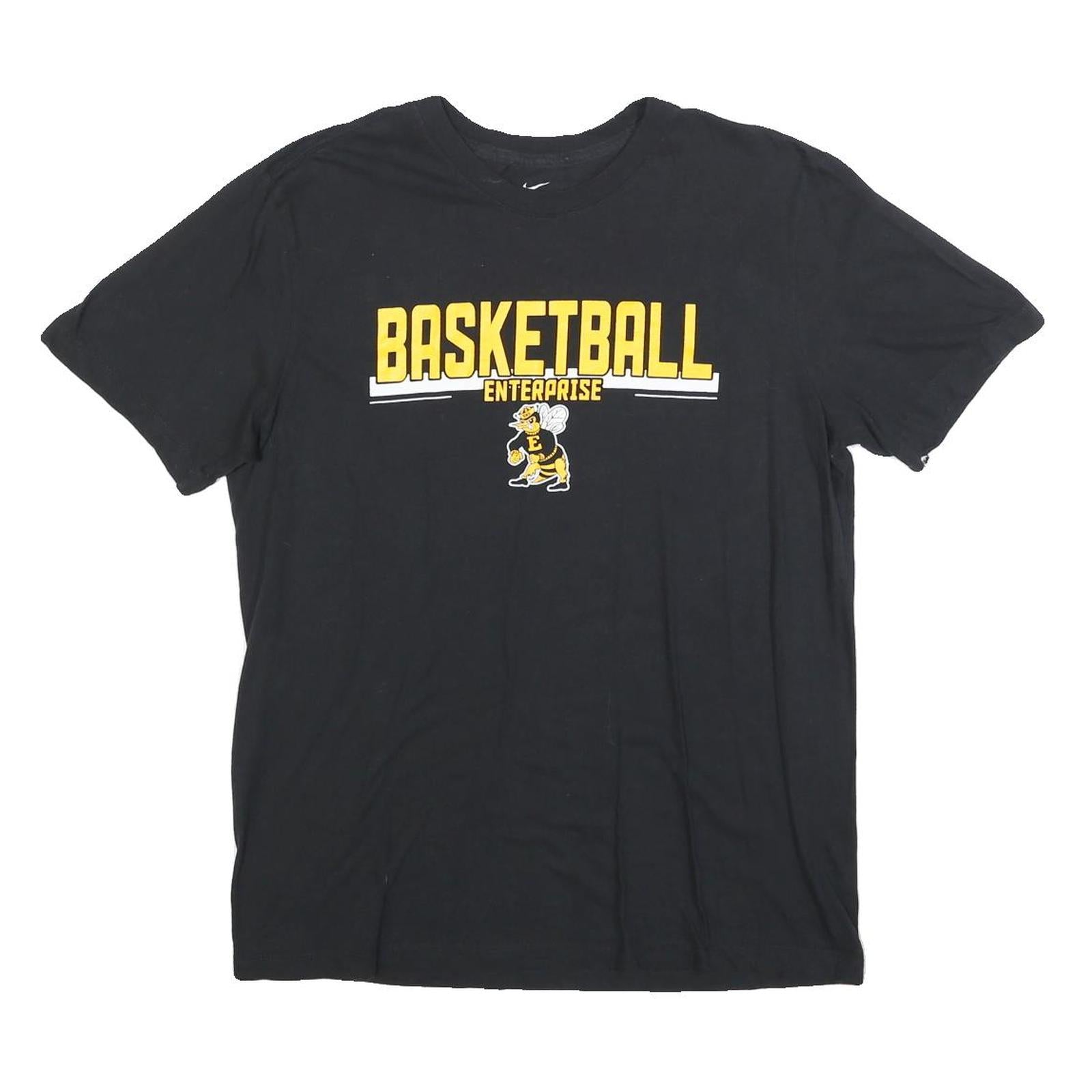 NIKE Mens Black Basketball Enterprise Graphic T-Shirt M Short Sleeve Crew Neck Refurbished - N/A refurbished available on Cerqular