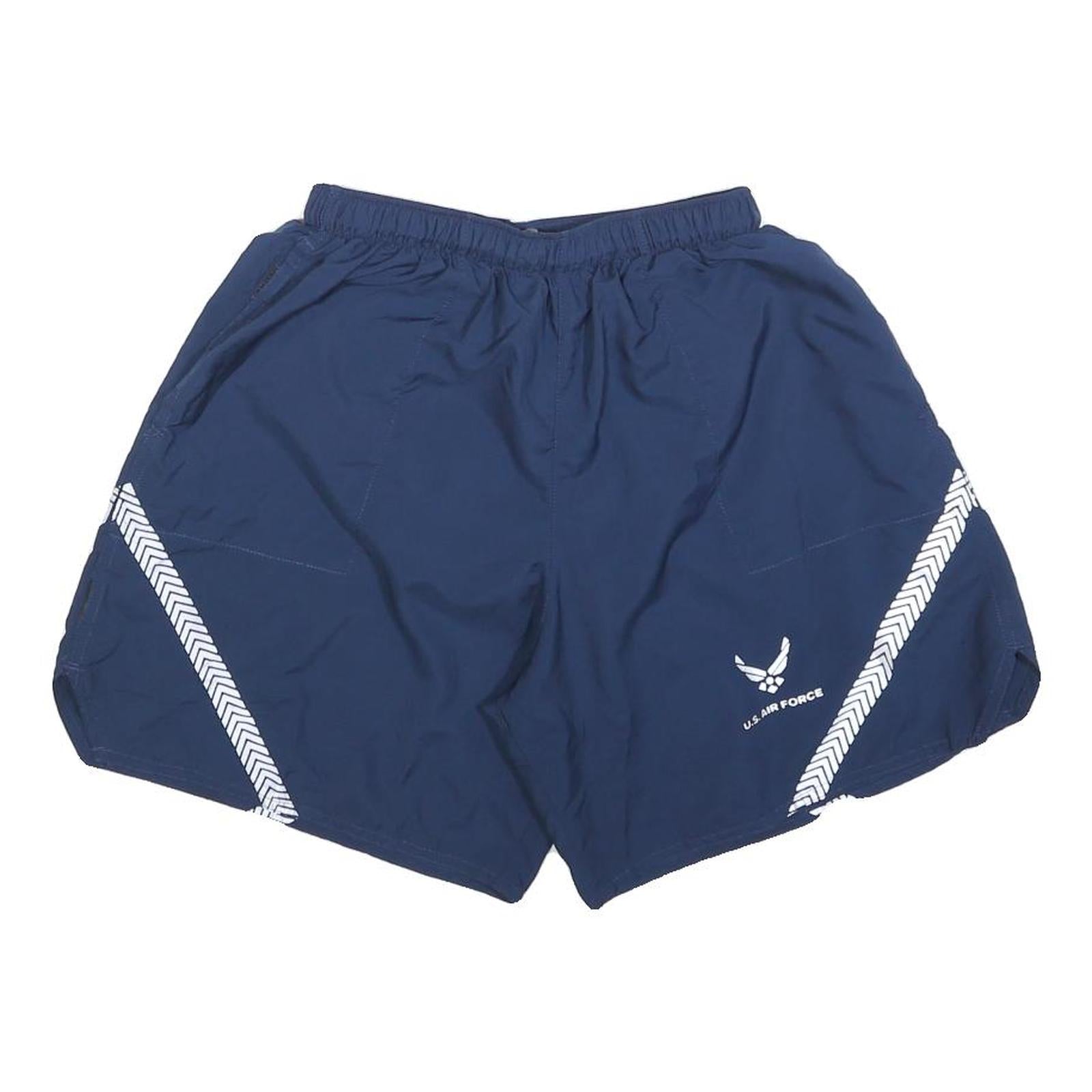 Mens Navy Blue Polyester Casual Shorts S W25 U.S. Air Force Logo Reflective Refurbished - N/A refurbished available on Cerqular