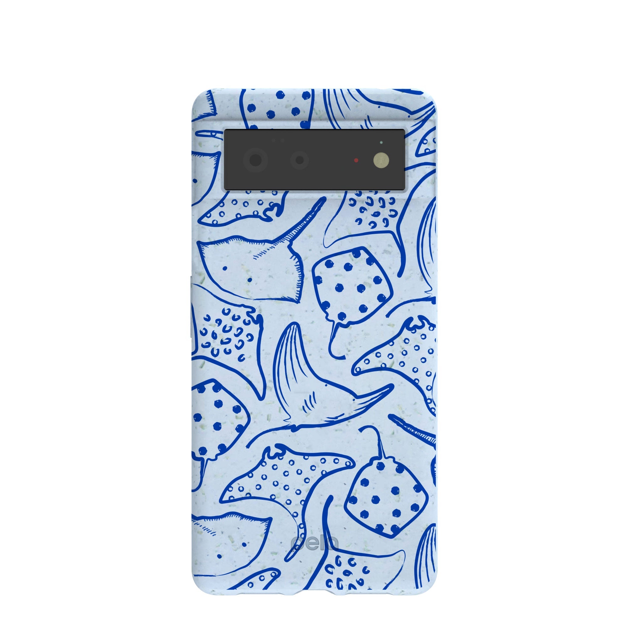 Powder Blue Stingray Fever Google Pixel 6 Case Refurbished - Pela Case refurbished available on Cerqular