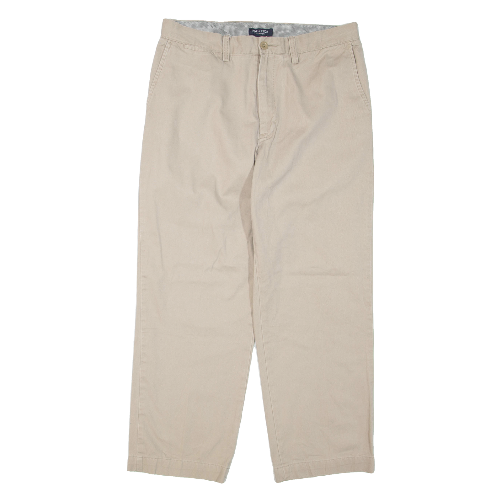 NAUTICA Mens Trousers Beige Regular Straight W32 L27 Refurbished - N/A refurbished available on Cerqular